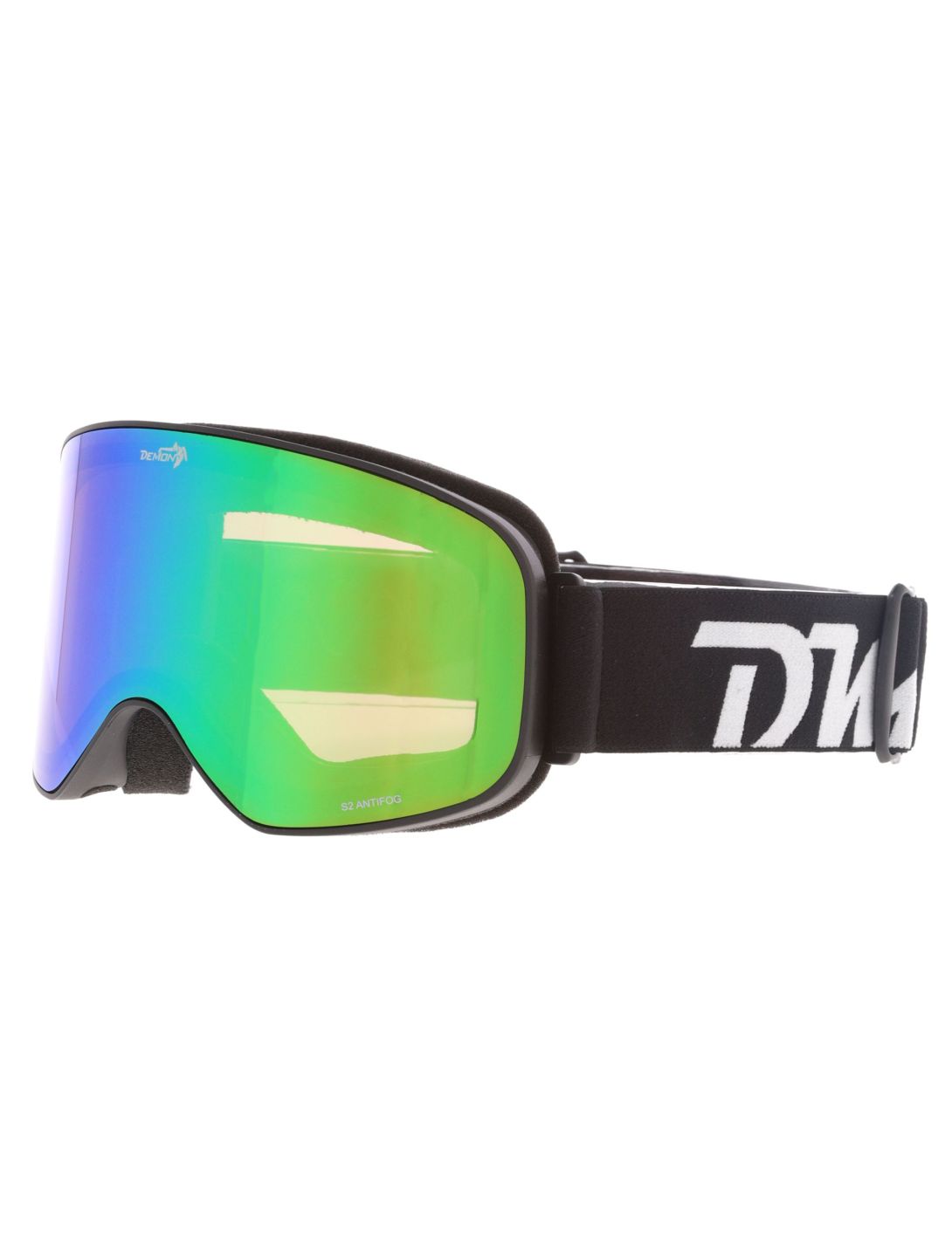 Demon, Master gafas de esquí unisex Matt  Black Green - Orange Green Mirror negro, verde 