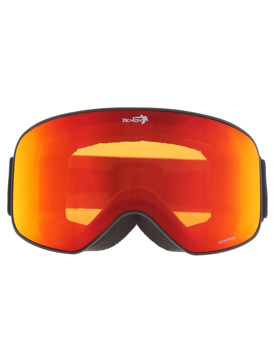 Demon, Master gafas de esquí unisex Matt Black Red - Orange Red Mirror negro, rojo 