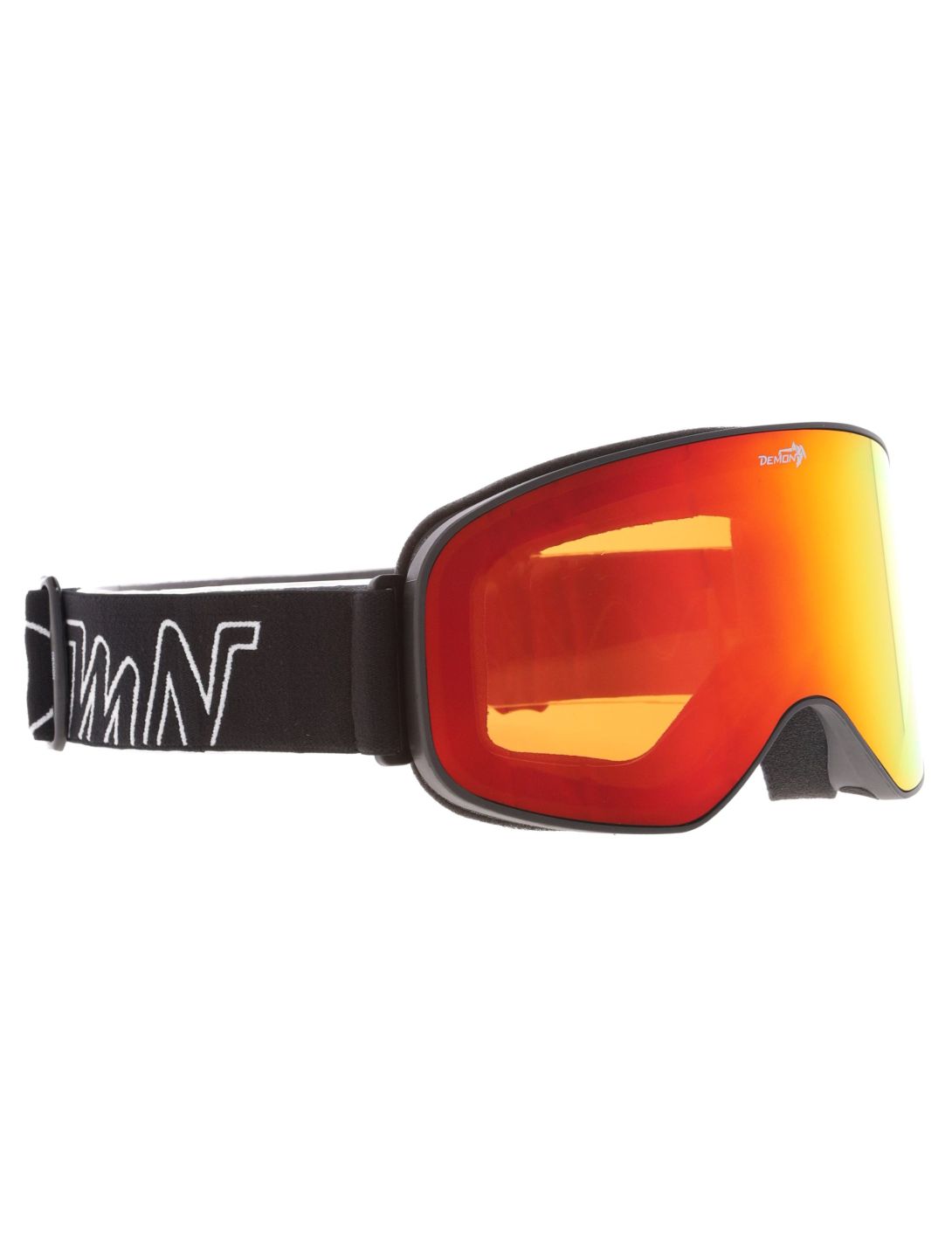 Demon, Master gafas de esquí unisex Matt Black Red - Orange Red Mirror negro, rojo 