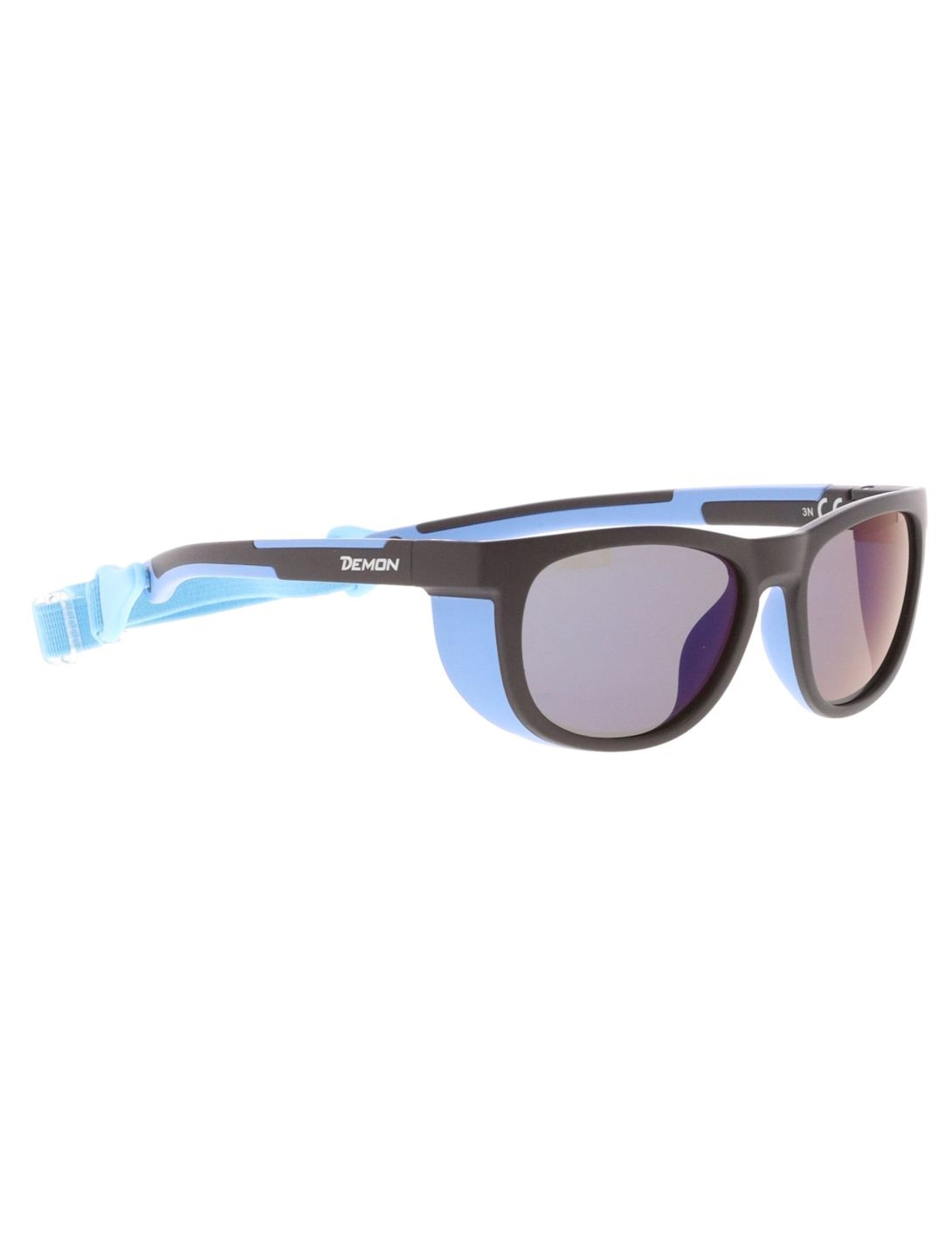 Demon, Rock gafas de sol niños Rubber Black - Blue Mirror negro 