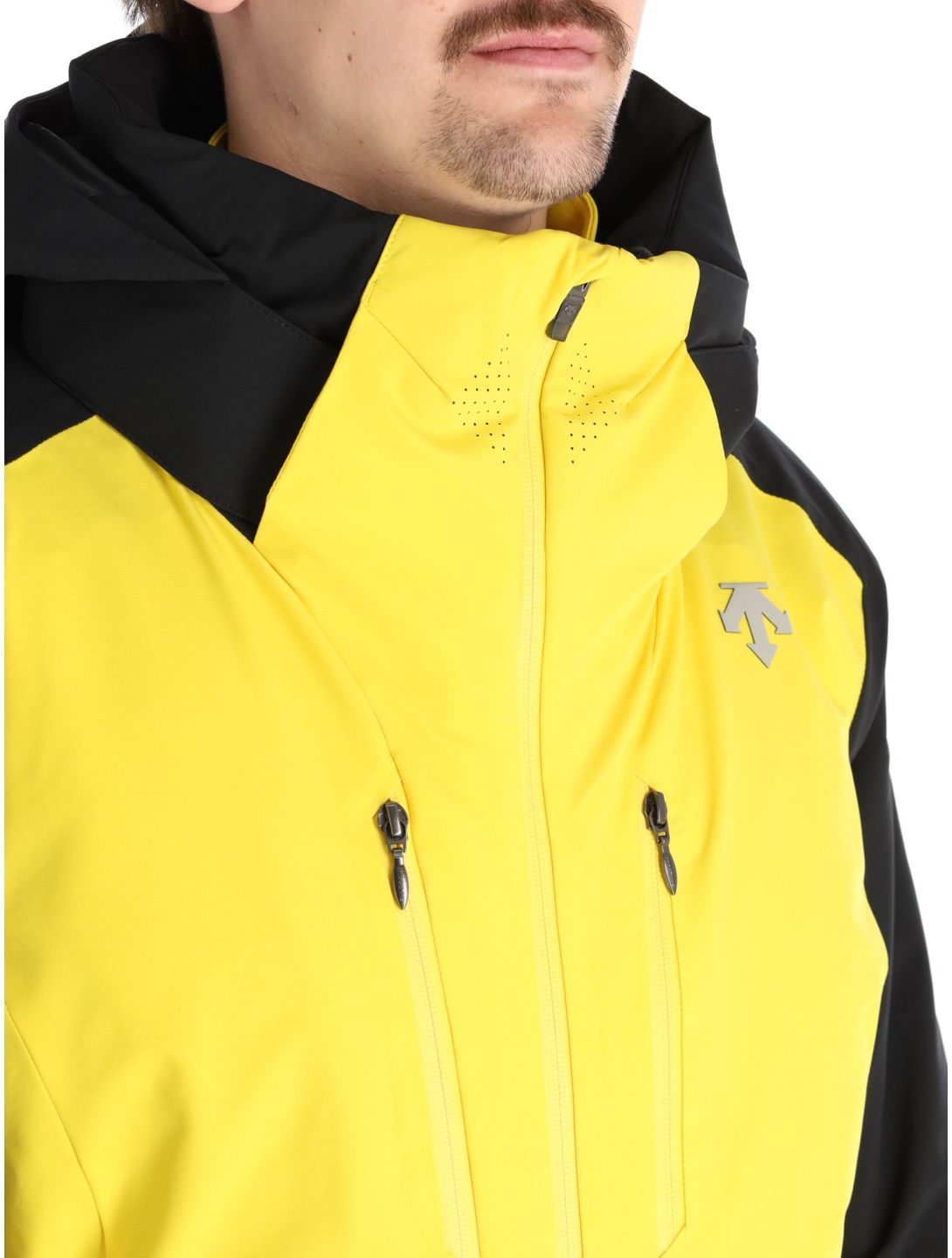 Descente, Chester chaqueta de esquí hombres Warbler Yellow amarillo, negro 