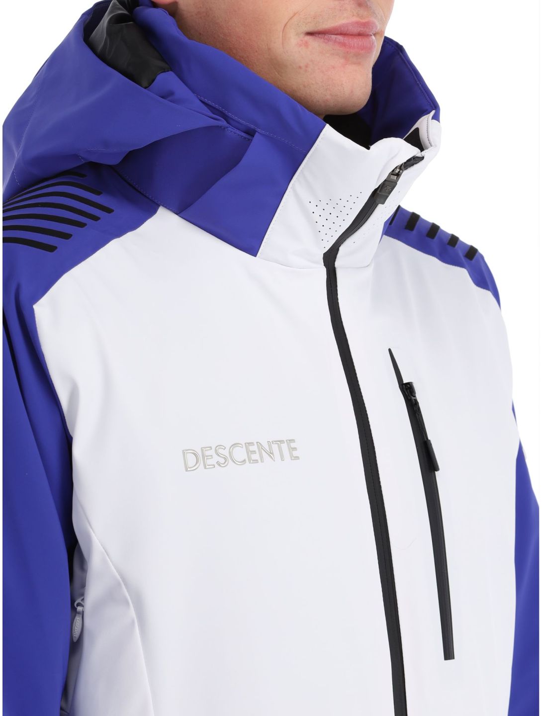 Descente, Paddy chaqueta de esquí hombres Super White azul, blanco 