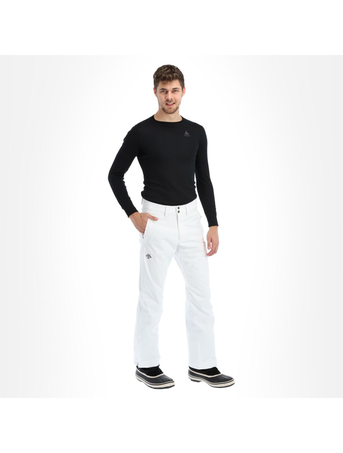 Descente, Stock Pant pantalones de esquí hombres super blanco