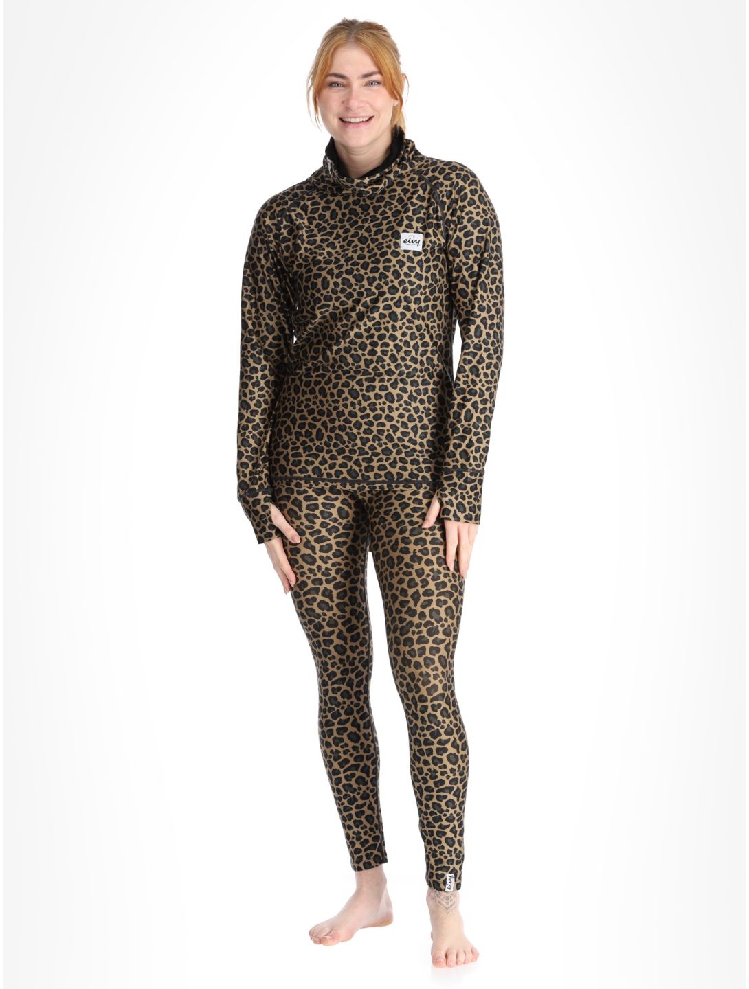 Eivy, Icecold camisa termoactiva mujeres Leopard marrón 