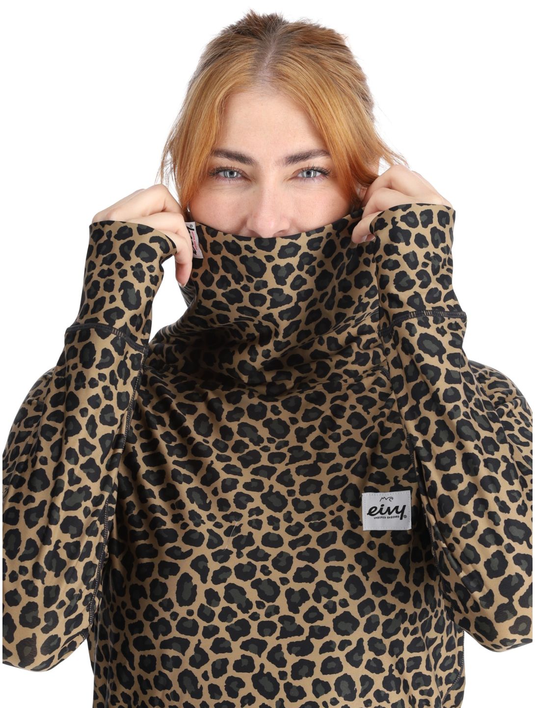 Eivy, Icecold camisa termoactiva mujeres Leopard marrón 