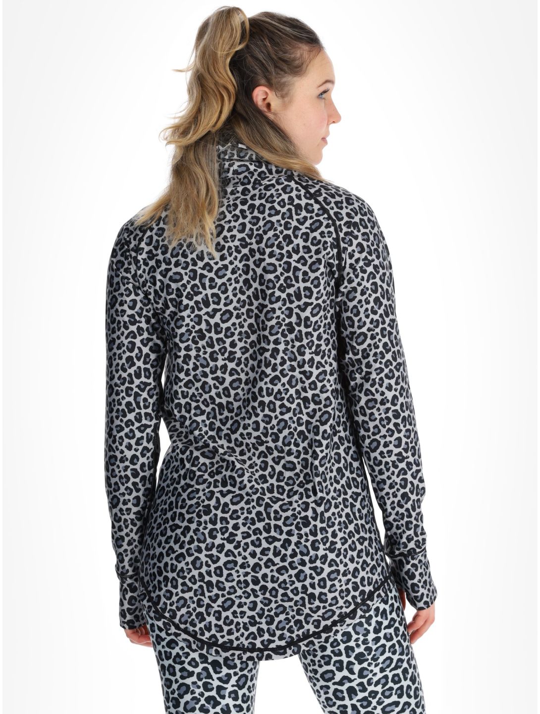 Eivy, Icecold Gaiter camisa termoactiva mujeres Snow Leopard blanco 