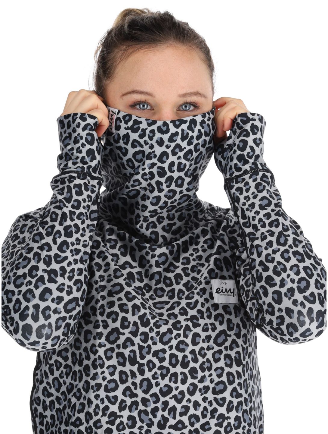 Eivy, Icecold Gaiter camisa termoactiva mujeres Snow Leopard blanco 