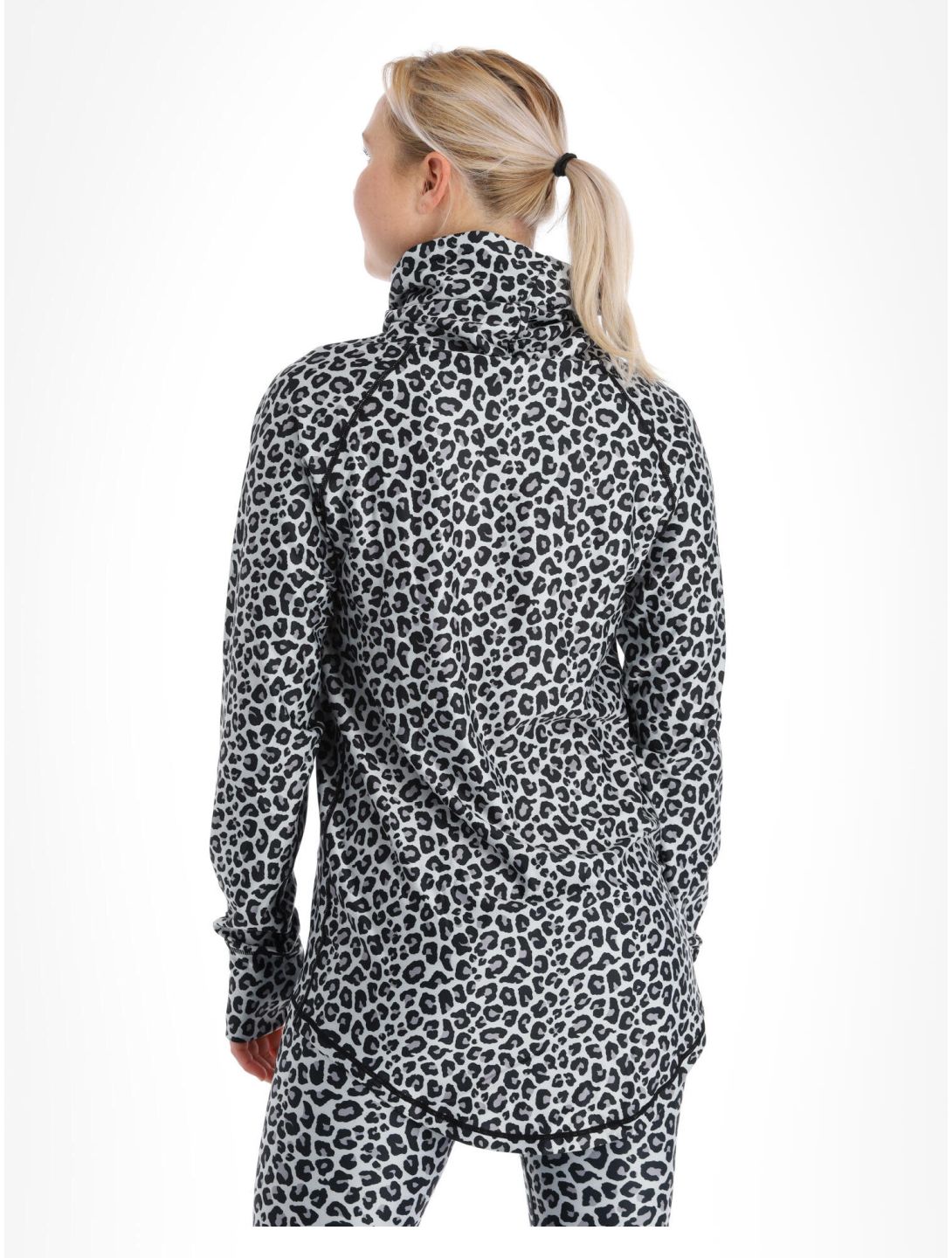 Eivy, Icecold Gaiter camisa termoactiva mujeres Snow Leopard blanco 