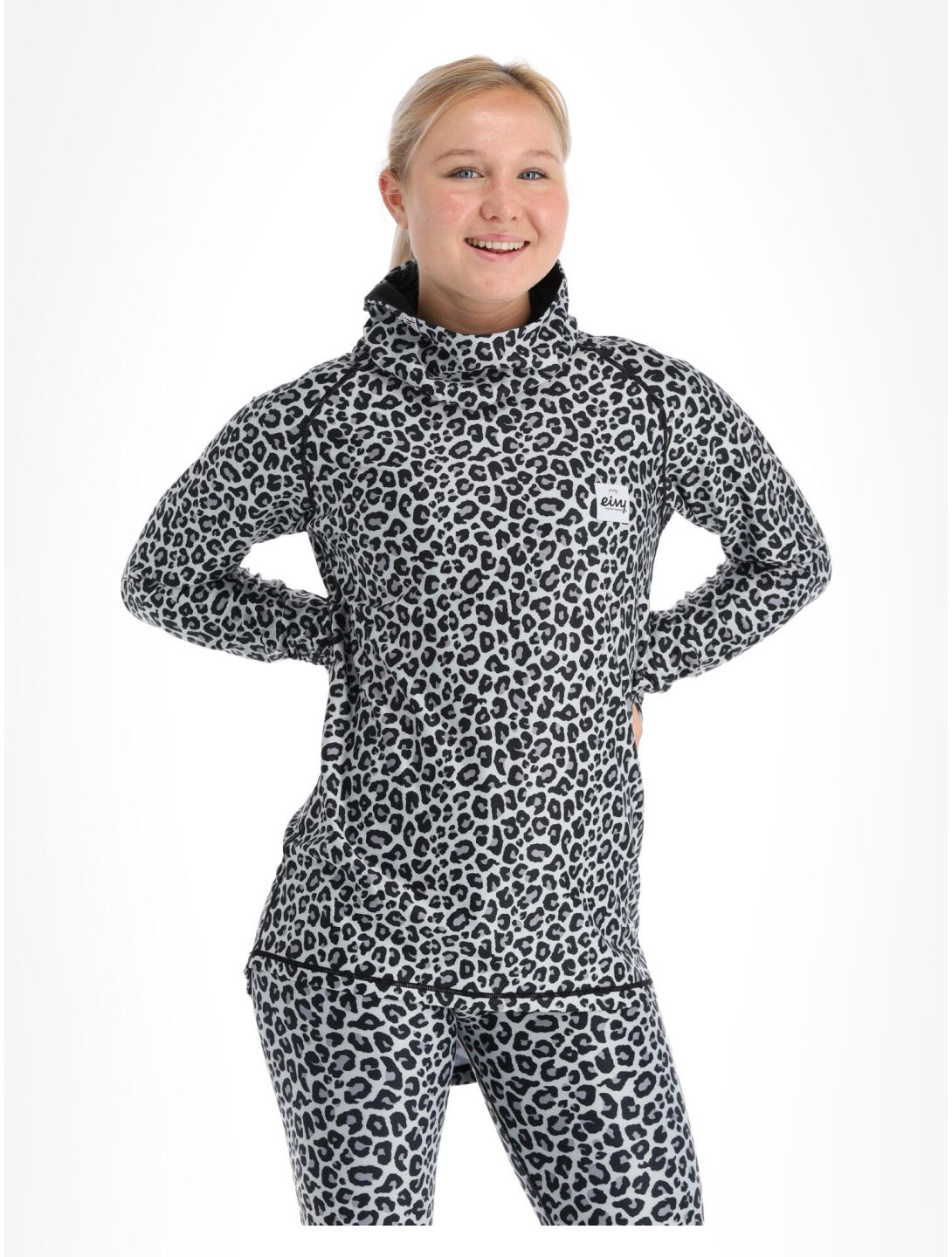 Eivy, Icecold Gaiter camisa termoactiva mujeres Snow Leopard blanco 