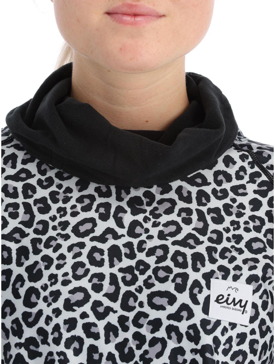 Eivy, Icecold Gaiter camisa termoactiva mujeres Snow Leopard blanco 