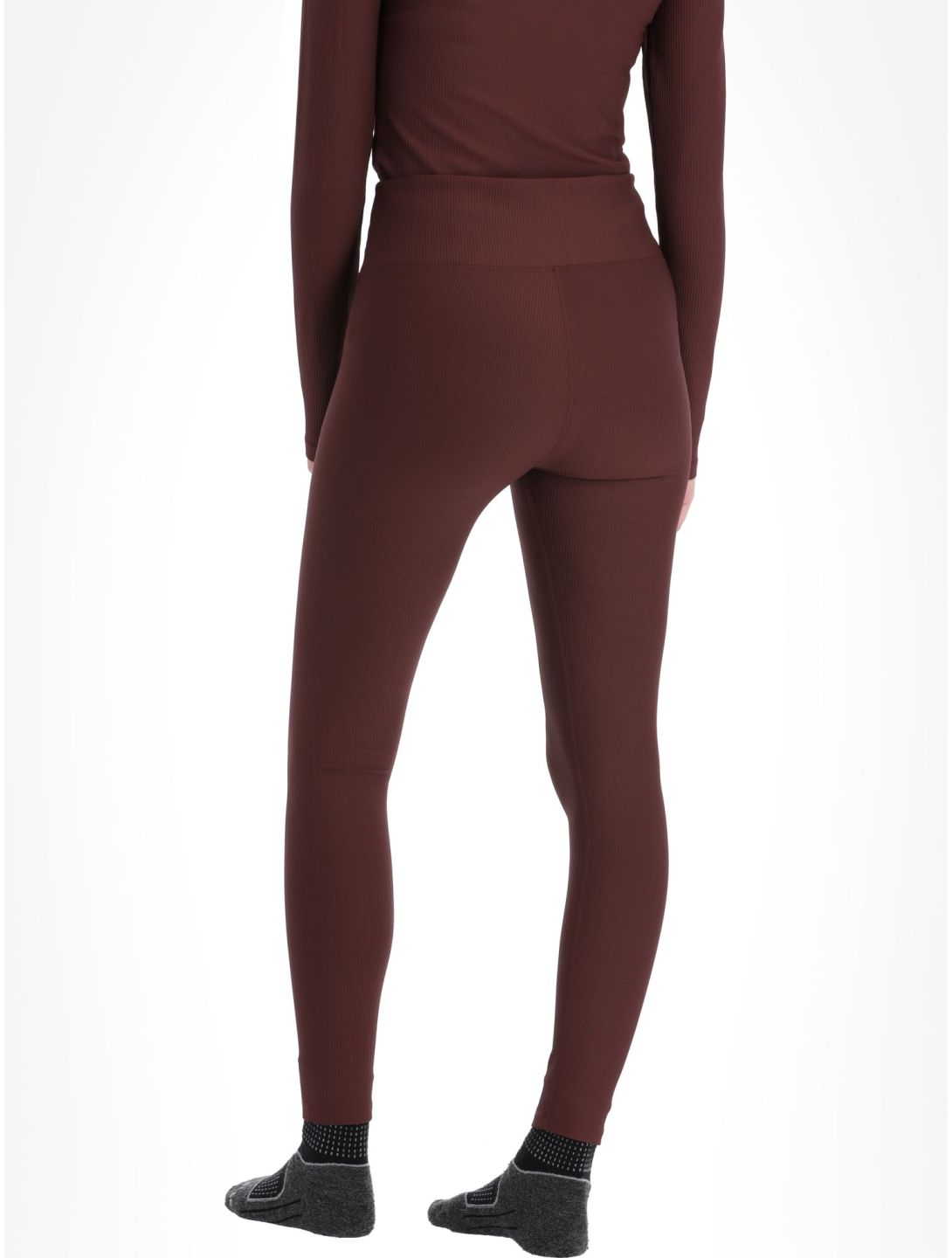 Eivy, Icecold Rib Tights pantalón termoactivo mujeres Wine borgoña 