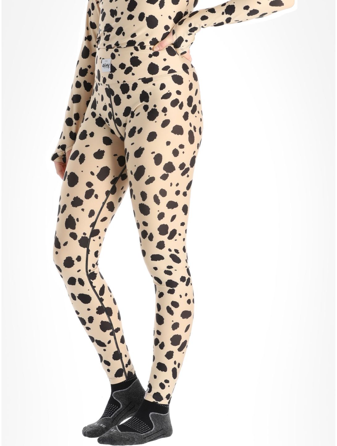 Eivy, Icecold Tights pantalón termoactivo mujeres Cheetah beige 