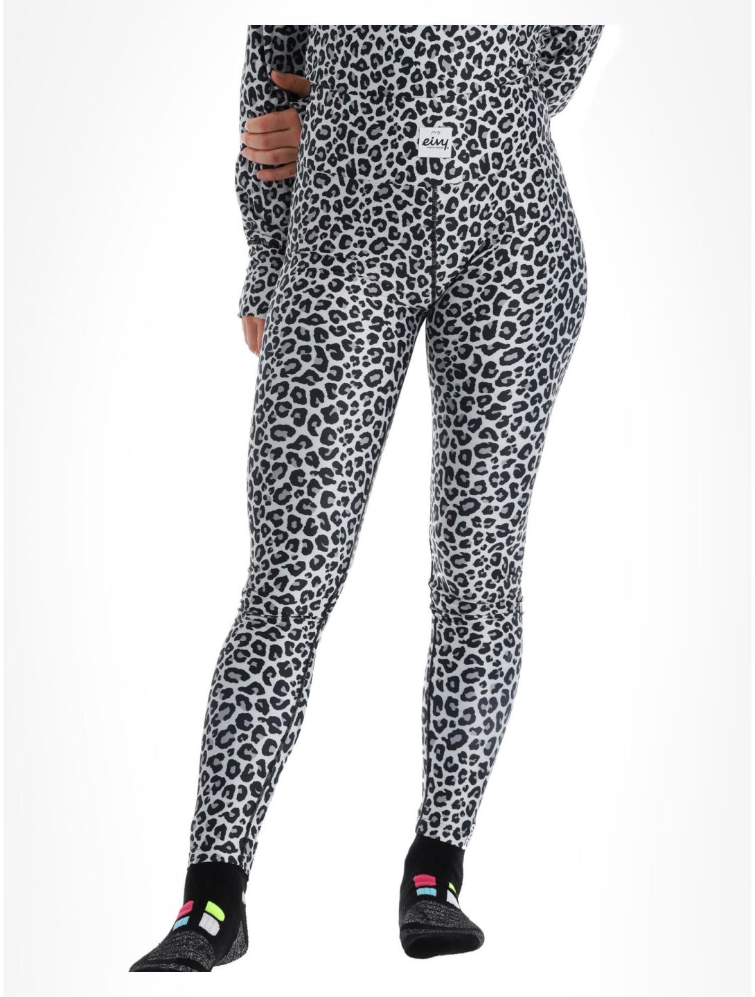 Eivy, Icecold Tights pantalón termoactivo mujeres Snow Leopard blanco 