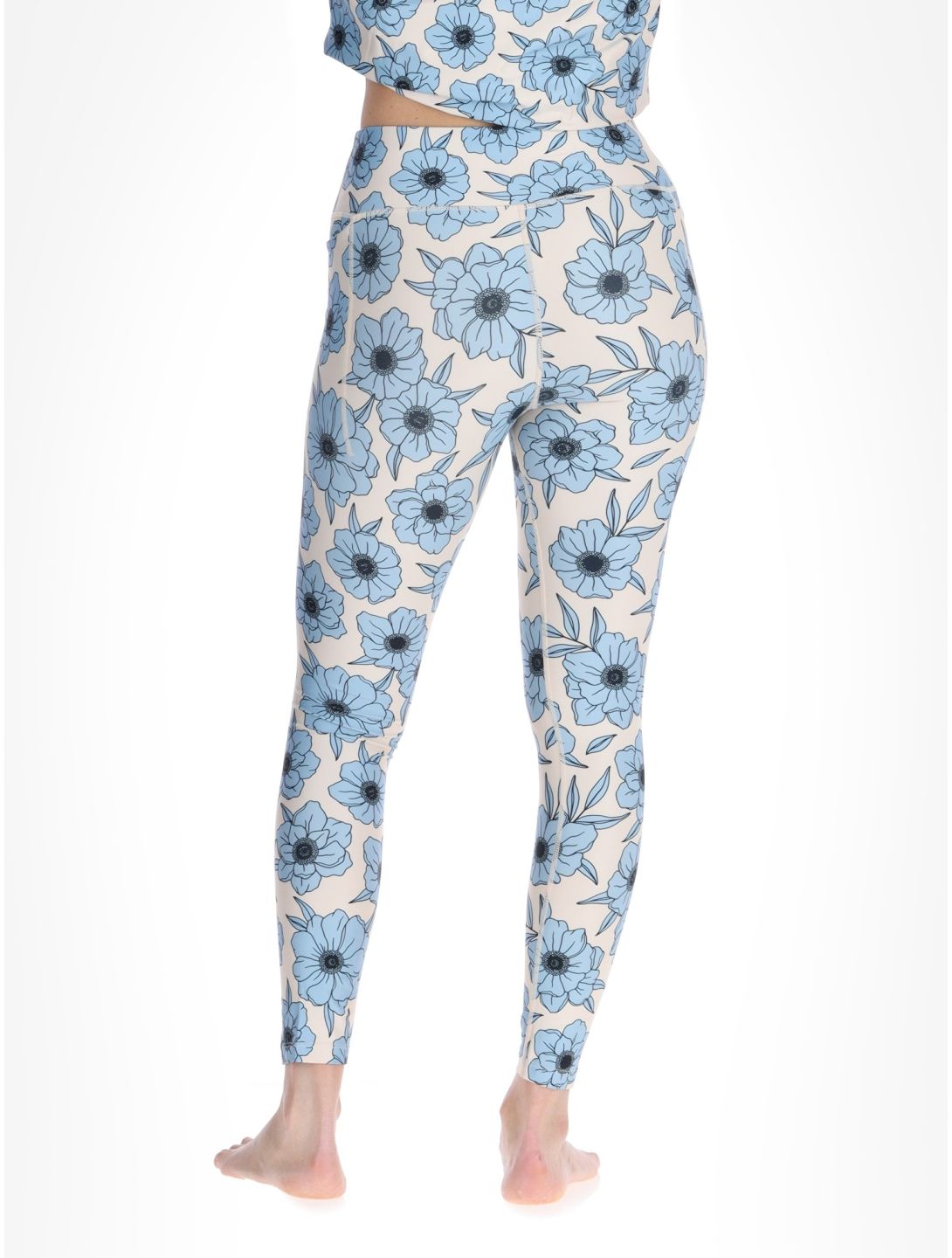 Eivy, Pocket pantalón termoactivo mujeres Blue Flower azul, blanco 