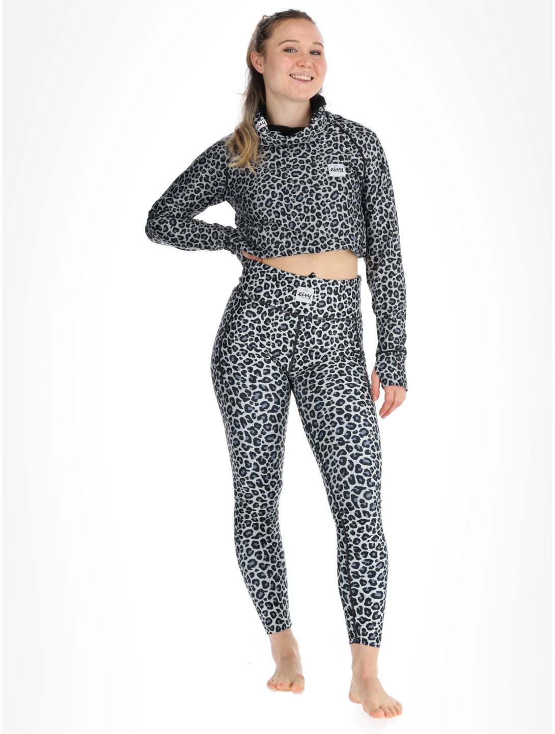 Eivy, Pocket pantalón termoactivo mujeres Snow Leopard blanco 