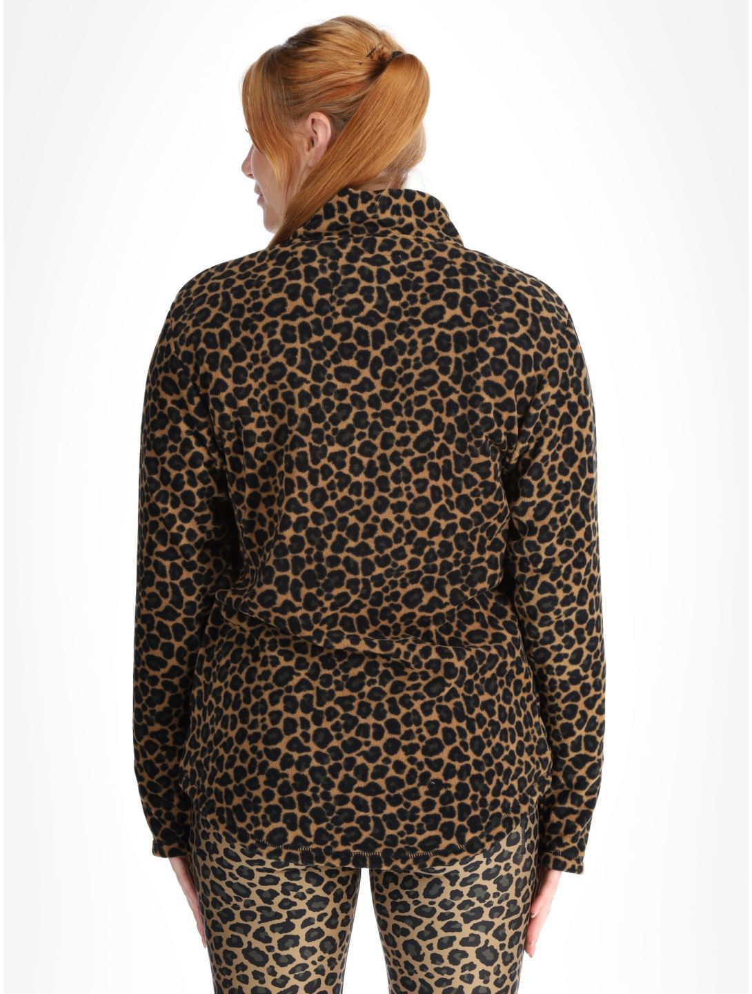 Eivy, Techlight Halfzip Fleece sudadera mujeres Leopard marrón 