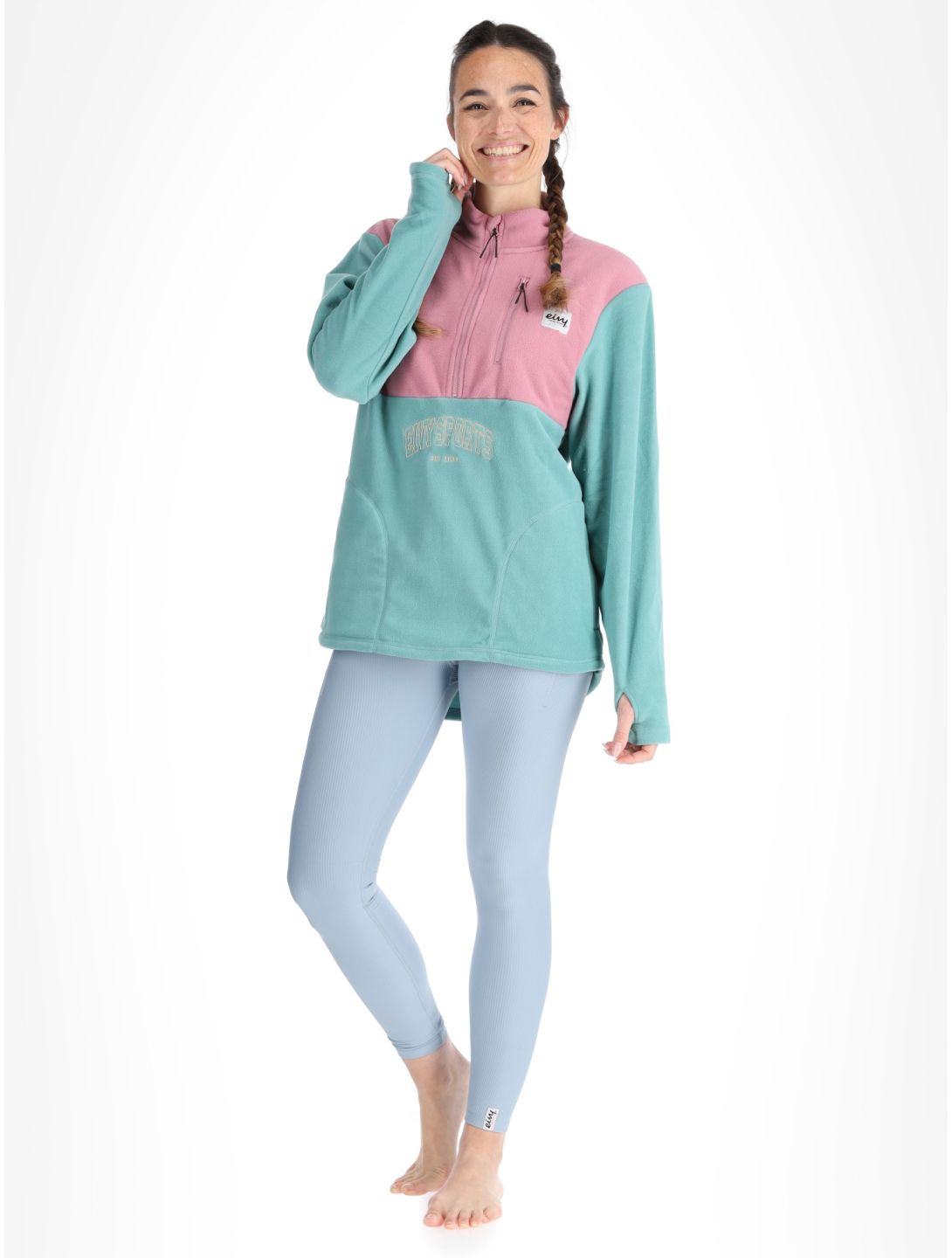 Eivy, Techlight Halfzip Fleece sudadera mujeres Miami Turquoise verde 