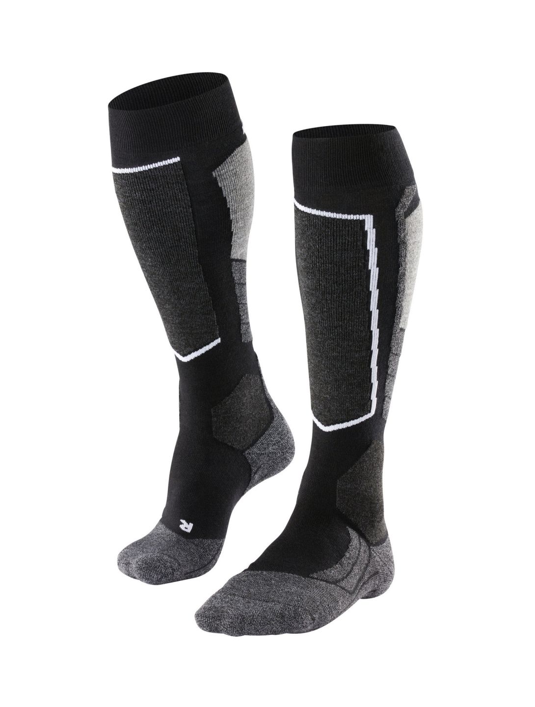 Falke, SK2 Intermediate calcetines de esquí mujeres Black Mix gris, negro 