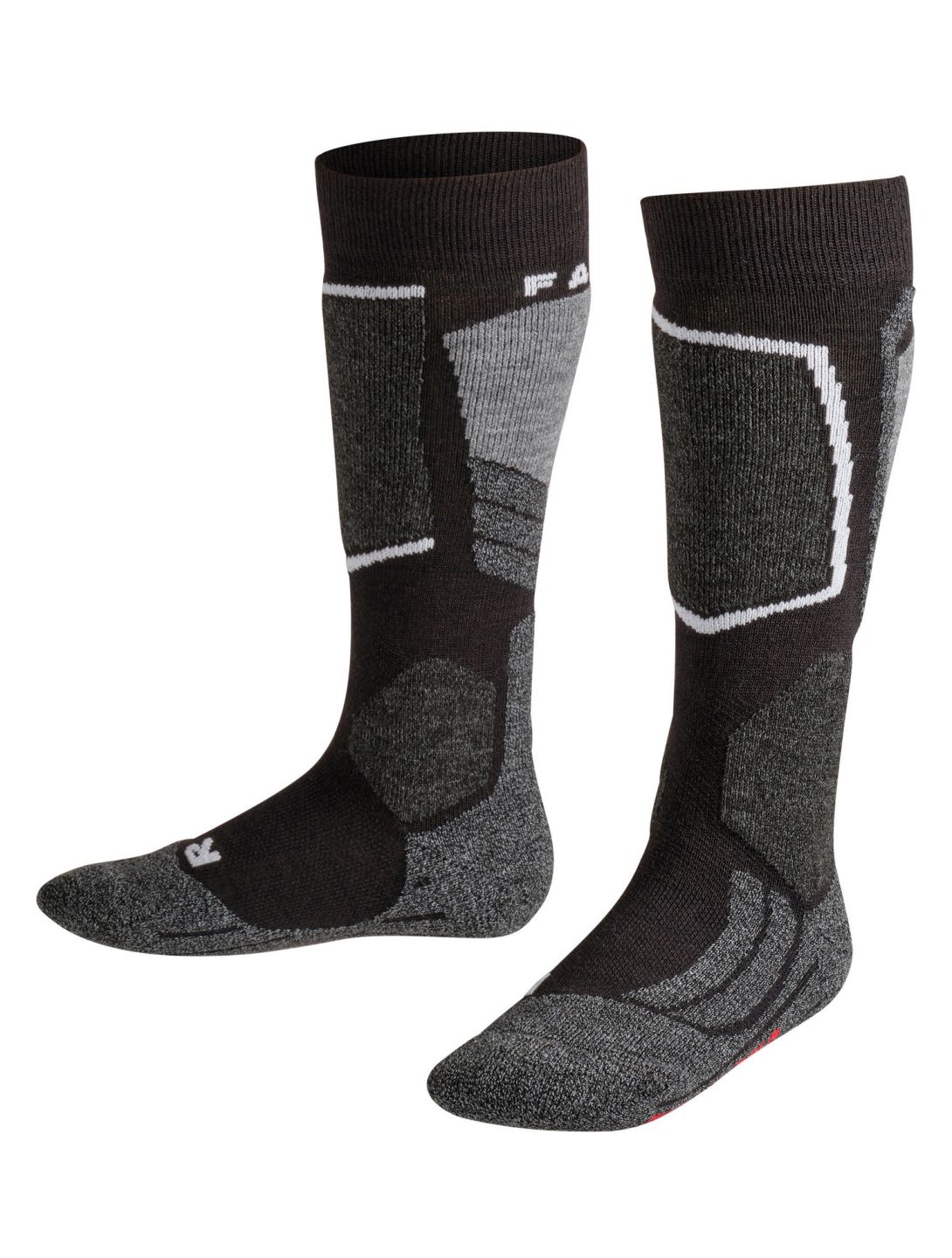 Falke, SK2 Intermediate calcetines de esquí niños Black Mix gris, negro 