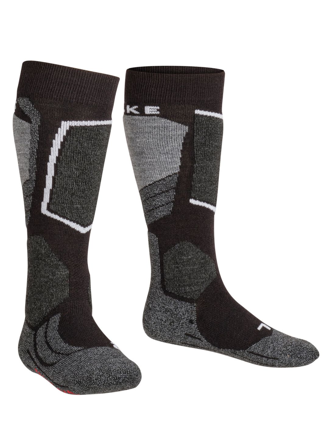 Falke, SK2 Intermediate calcetines de esquí niños Black Mix gris, negro 