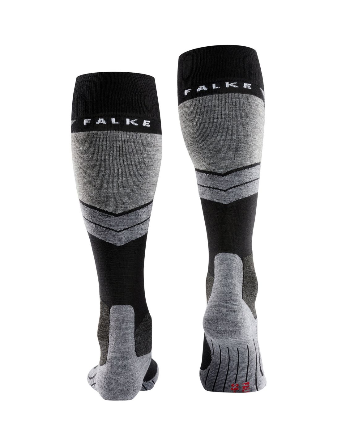 Falke, SK4 Advanced calcetines de esquí hombres Black Mix gris, negro 