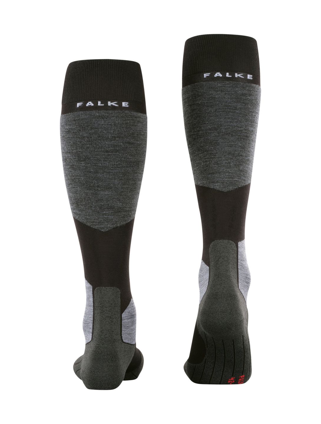 Falke, SK6 Pro calcetines de esquí hombres Black Mix gris, negro 