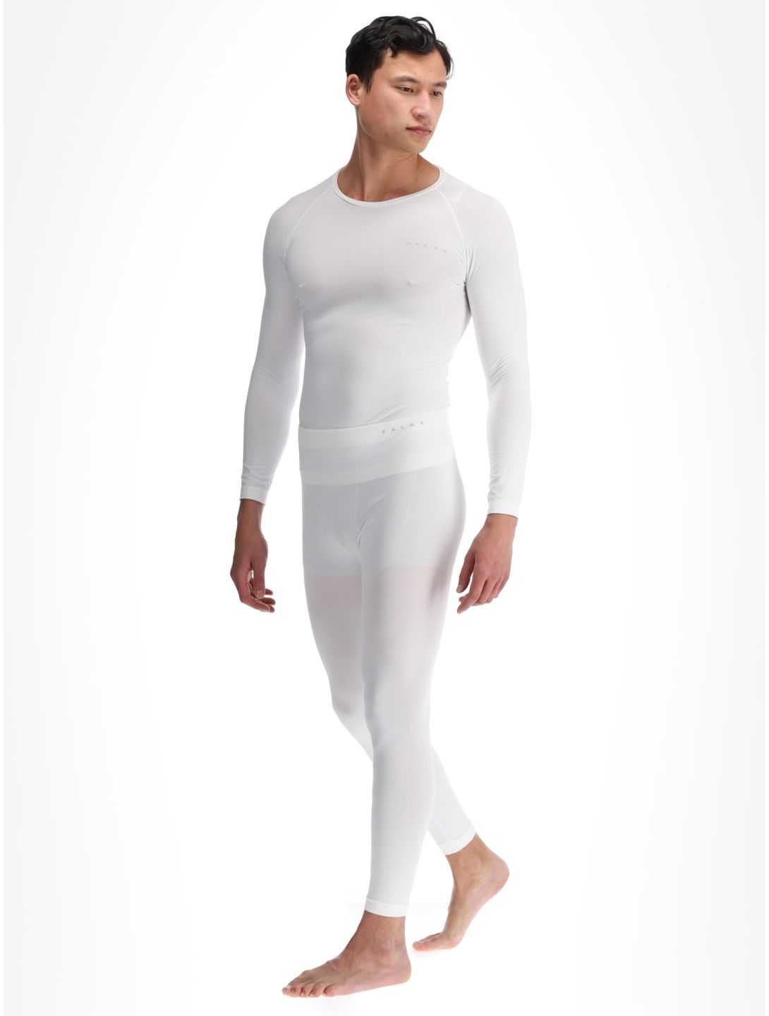 Falke, Long Tights pantalón termoactivo hombres White blanco 