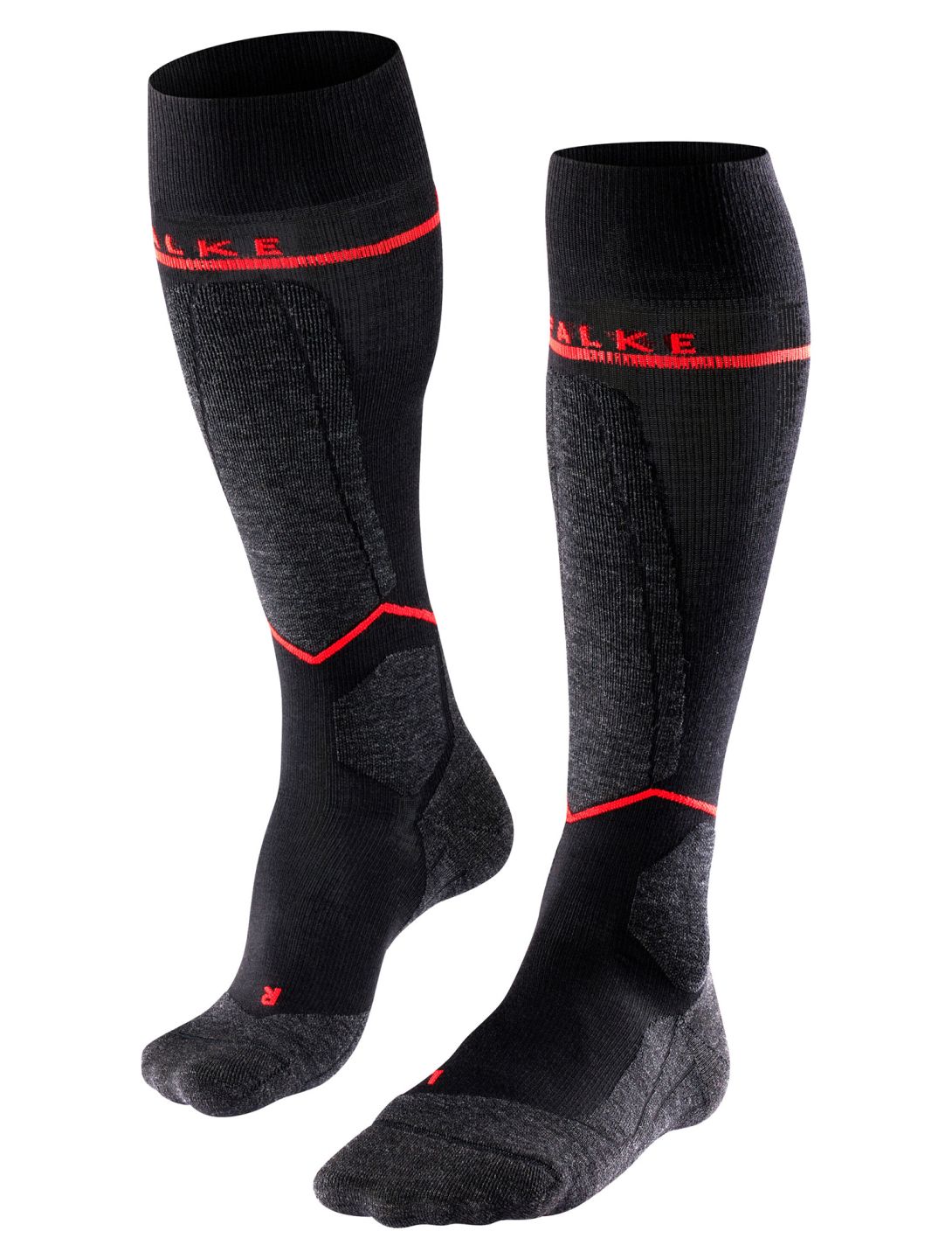 Falke, SK4 Advanced Compression Light calcetines de compresión hombres Black Mix gris, negro 