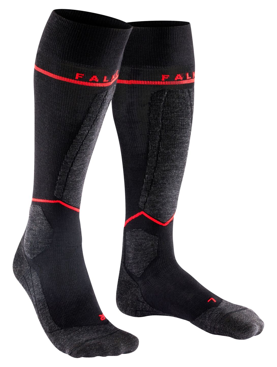 Falke, SK4 Advanced Compression Light calcetines de compresión hombres Black Mix gris, negro 