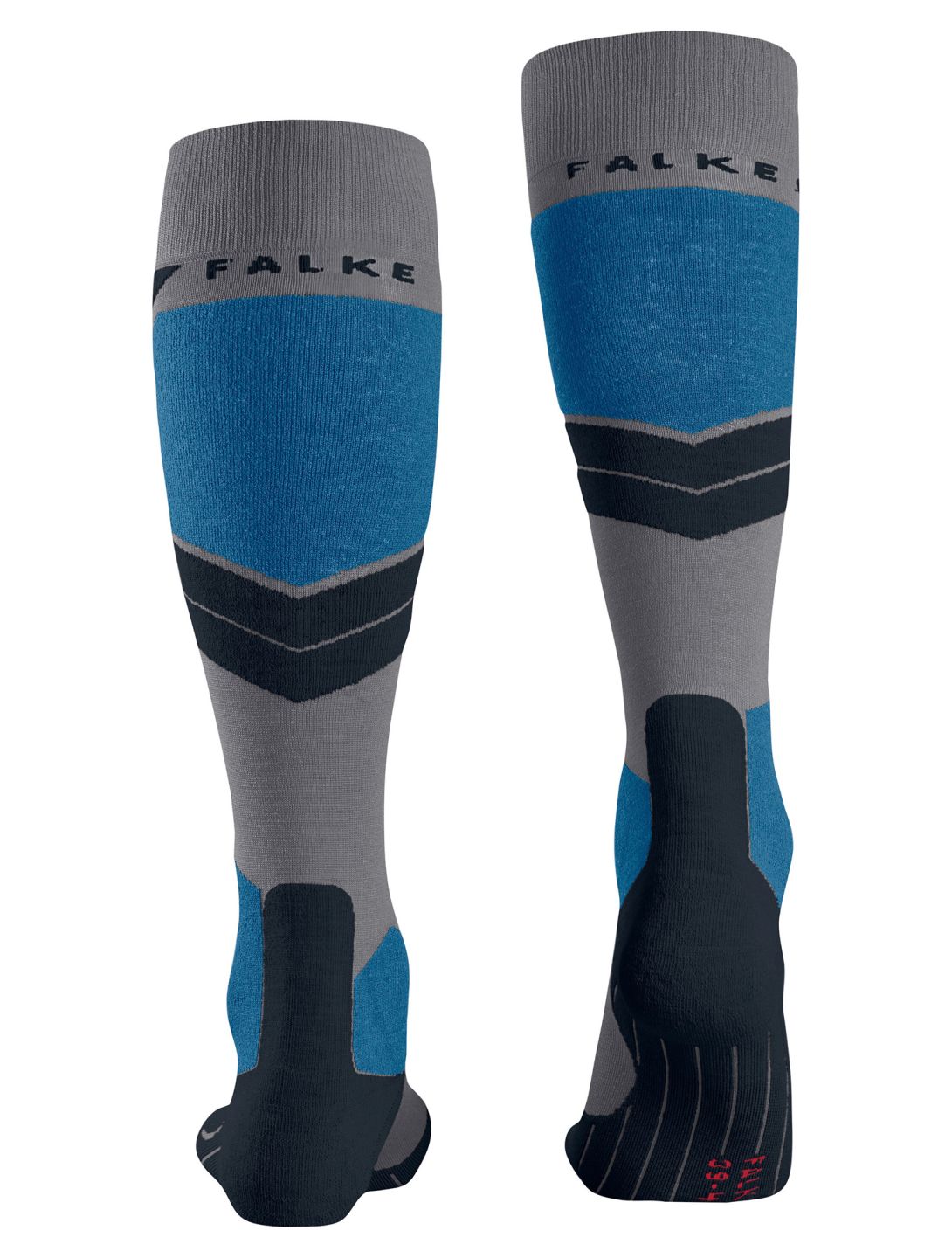 Falke, SK4 Advanced calcetines de esquí hombres M. Grey Melange azul 