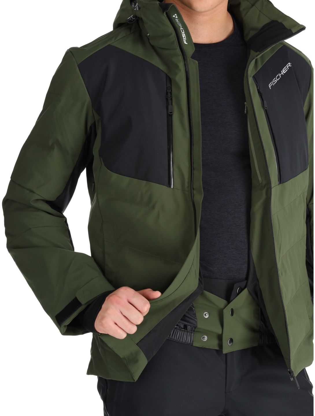 Fischer, Anniversary chaqueta de esquí hombres R.Green-R.Green-Black 