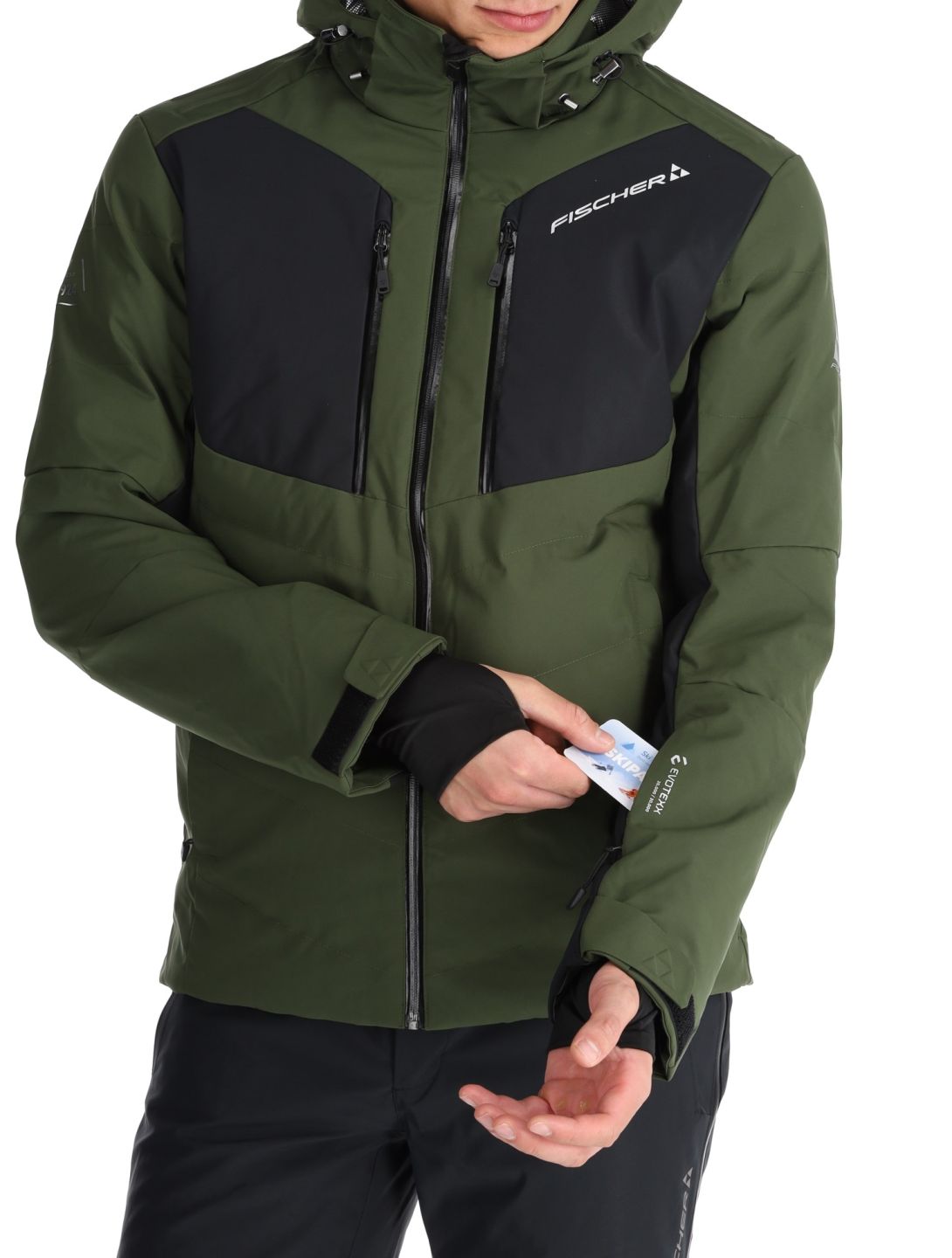 Fischer, Anniversary chaqueta de esquí hombres R.Green-R.Green-Black 