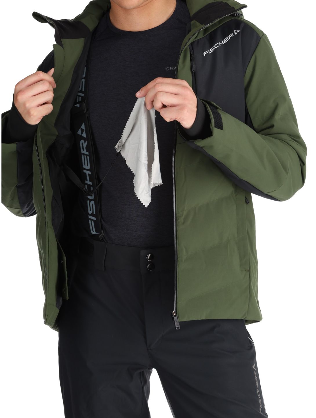 Fischer, Anniversary chaqueta de esquí hombres R.Green-R.Green-Black 