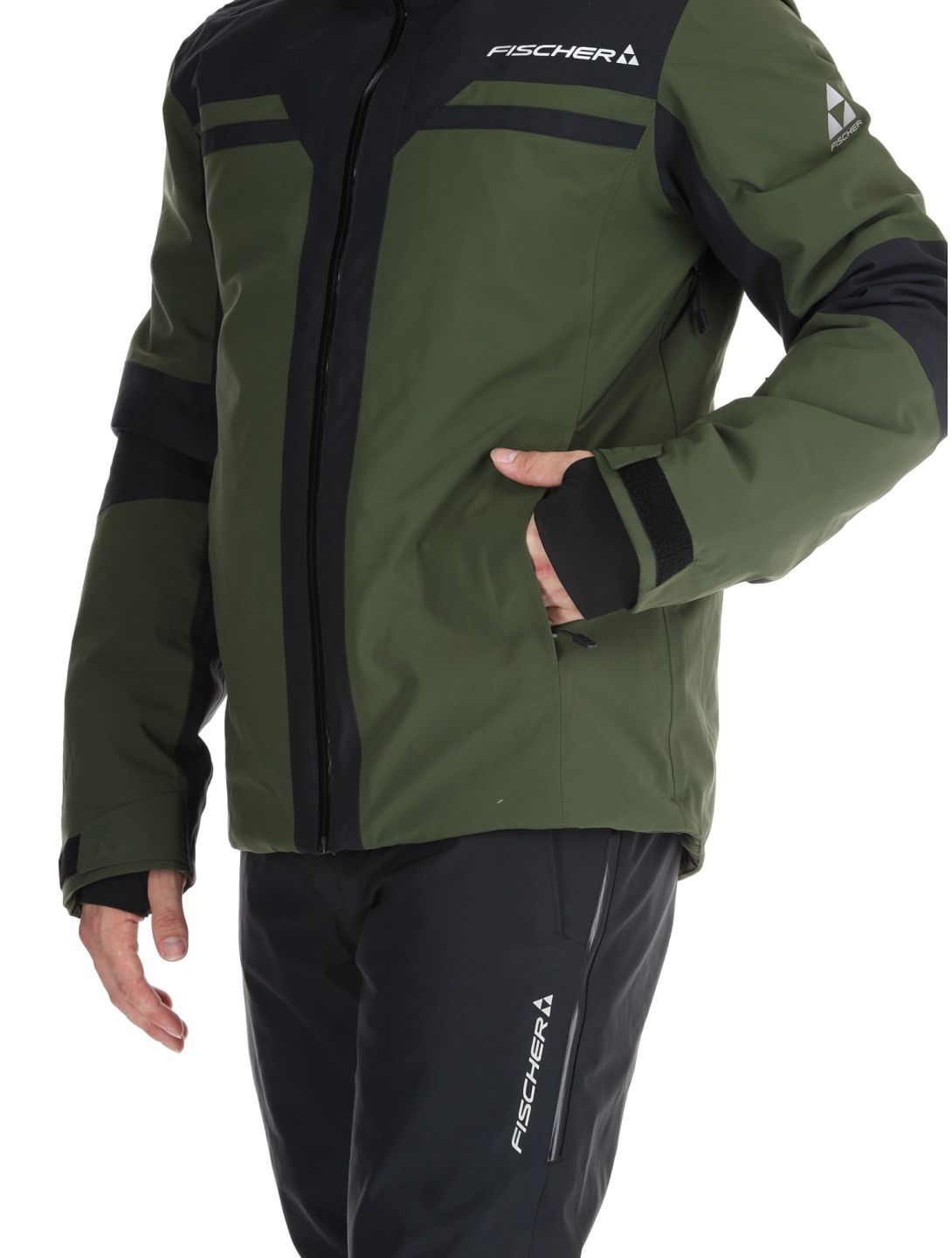 Fischer, Cascade chaqueta de esquí hombres R.Green-R.Green-Black 