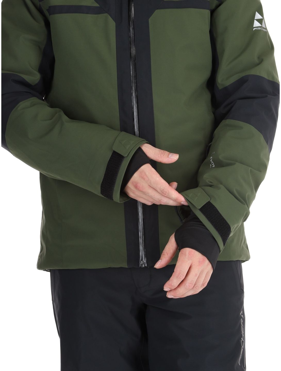 Fischer, Cascade chaqueta de esquí hombres R.Green-R.Green-Black 