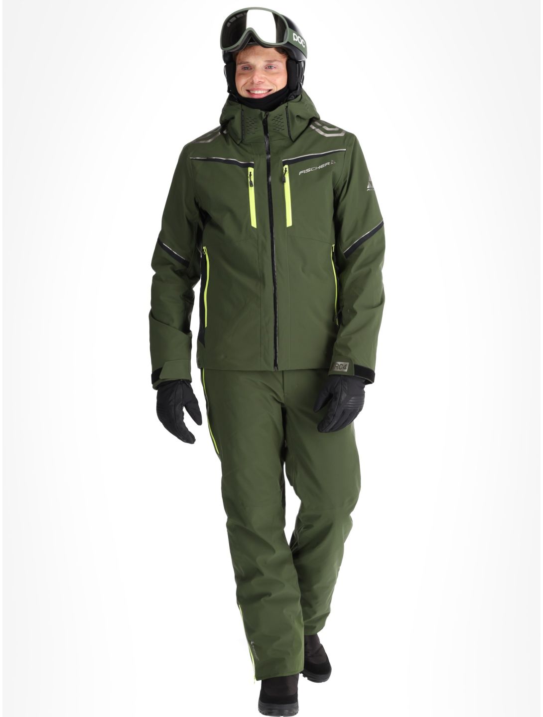 Fischer, RC4 chaqueta de esquí hombres Rifle Green verde 