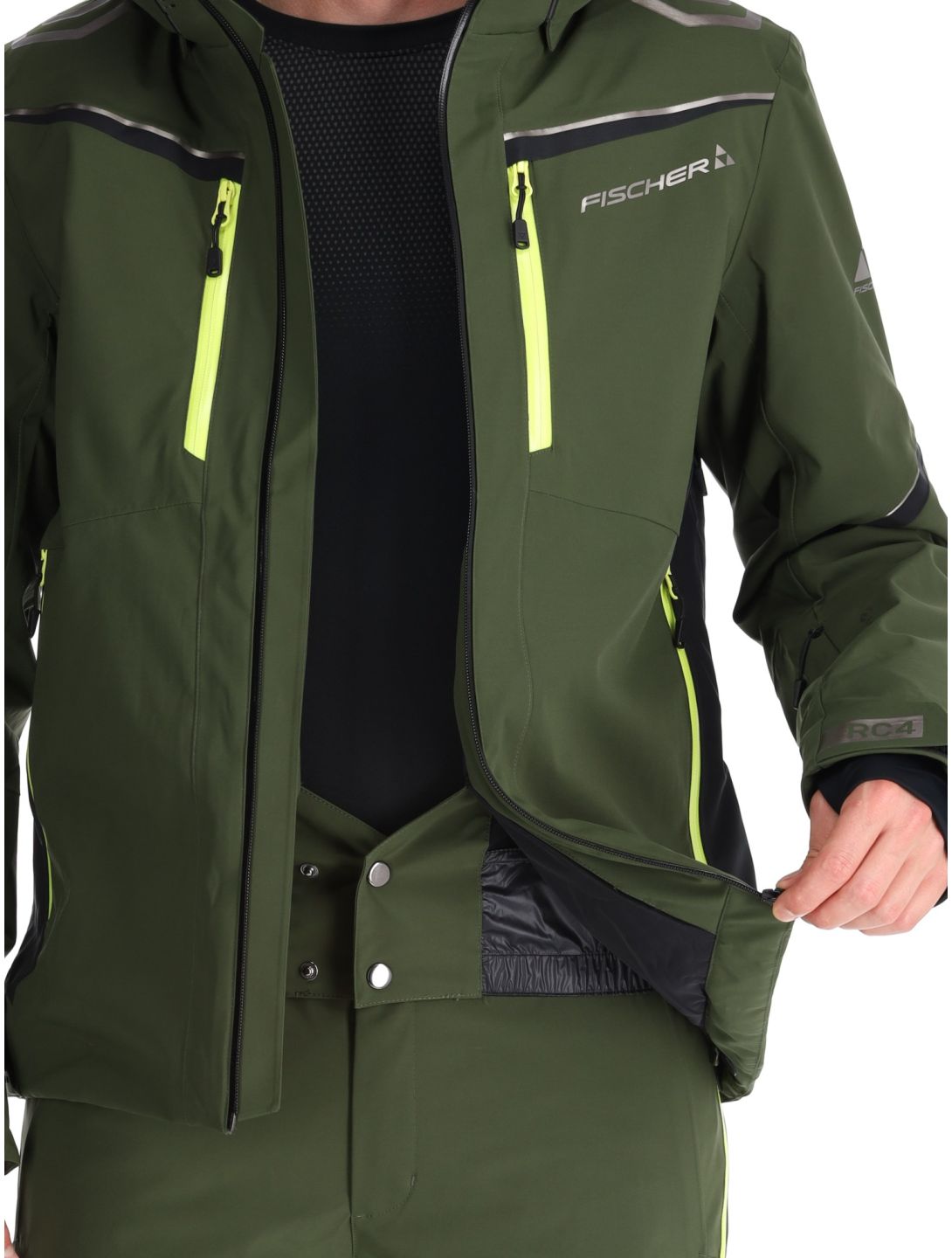 Fischer, RC4 chaqueta de esquí hombres Rifle Green verde 