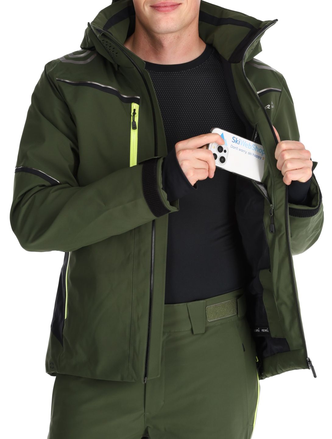 Fischer, RC4 chaqueta de esquí hombres Rifle Green verde 