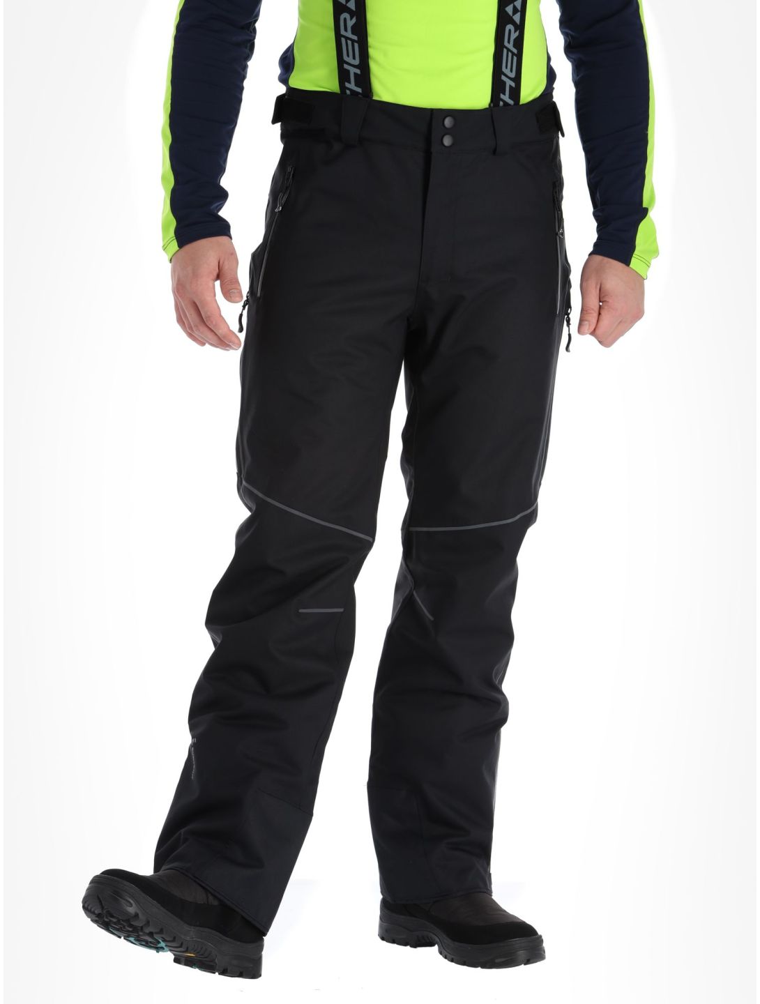 Fischer, RC4 pantalones de esquí hombres Black negro 