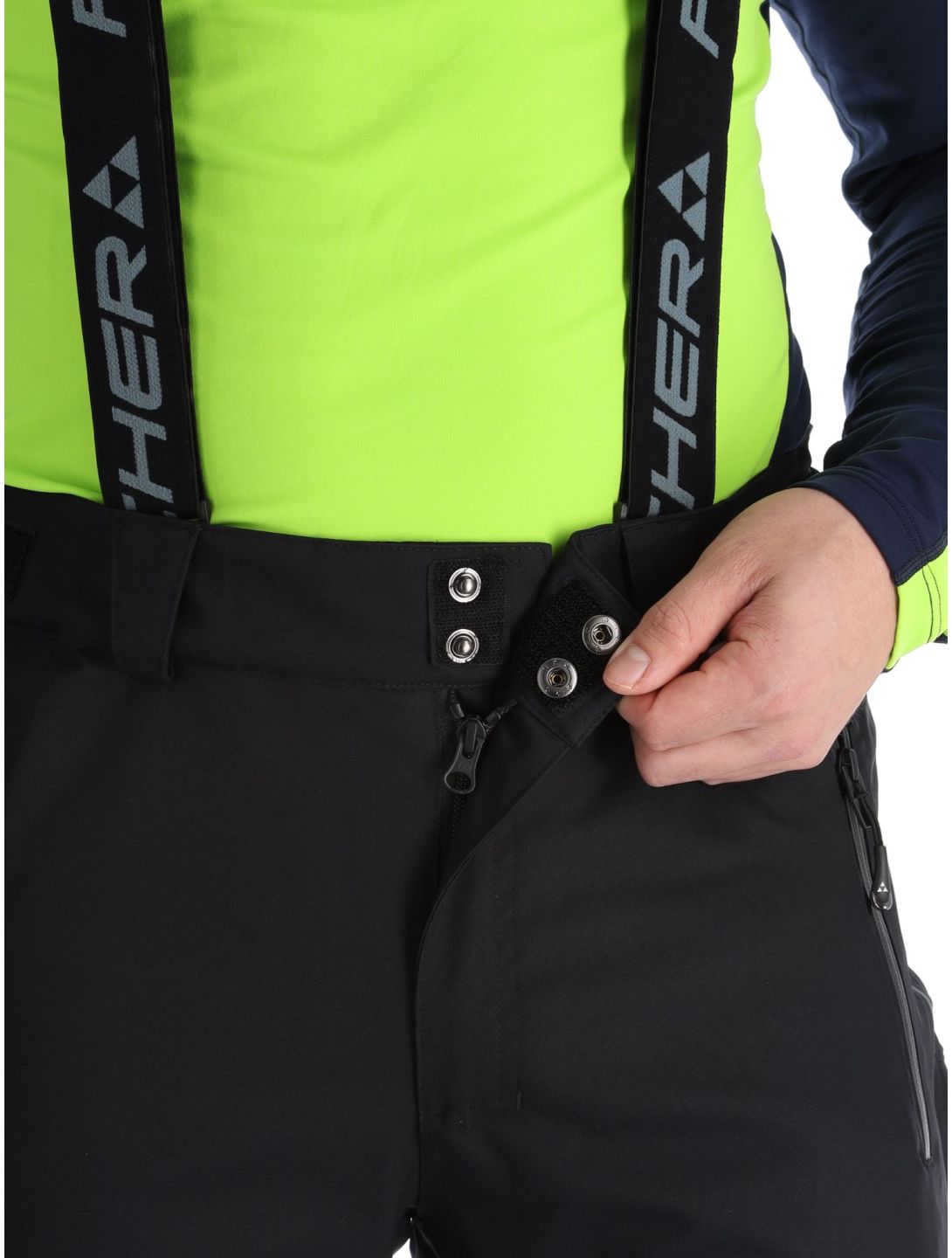 Fischer, RC4 pantalones de esquí hombres Black negro 