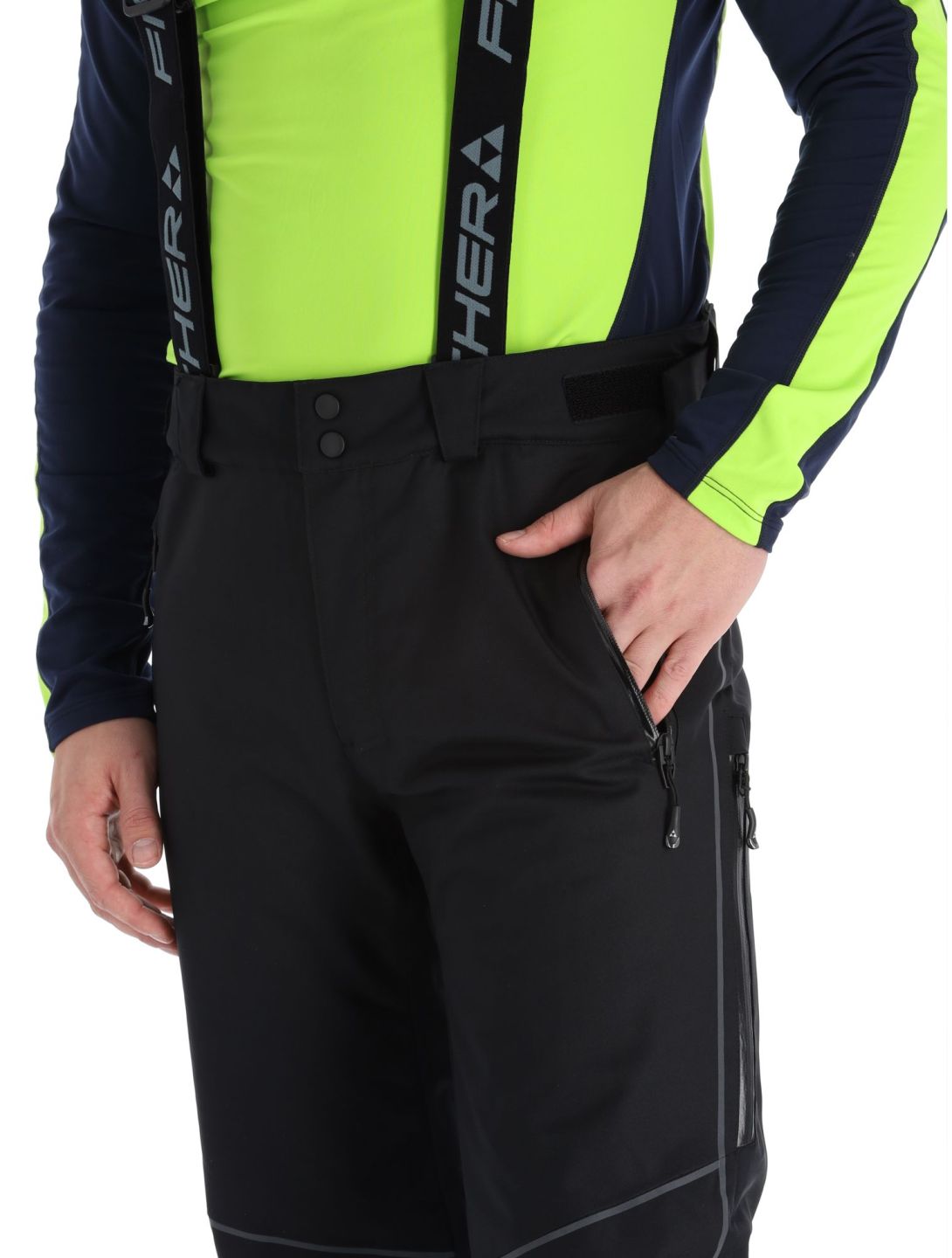 Fischer, RC4 pantalones de esquí hombres Black negro 