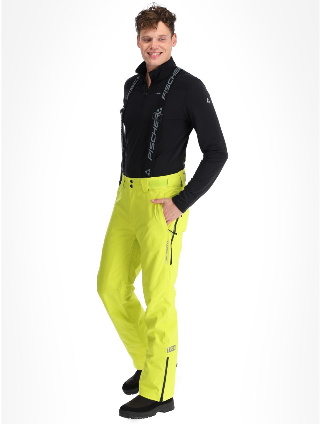 Fischer, RC4 pantalones de esquí hombres Fischer Yellow amarillo 