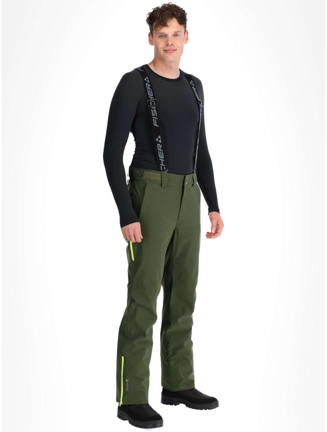 Fischer, RC4 pantalones de esquí hombres Rifle Green verde 