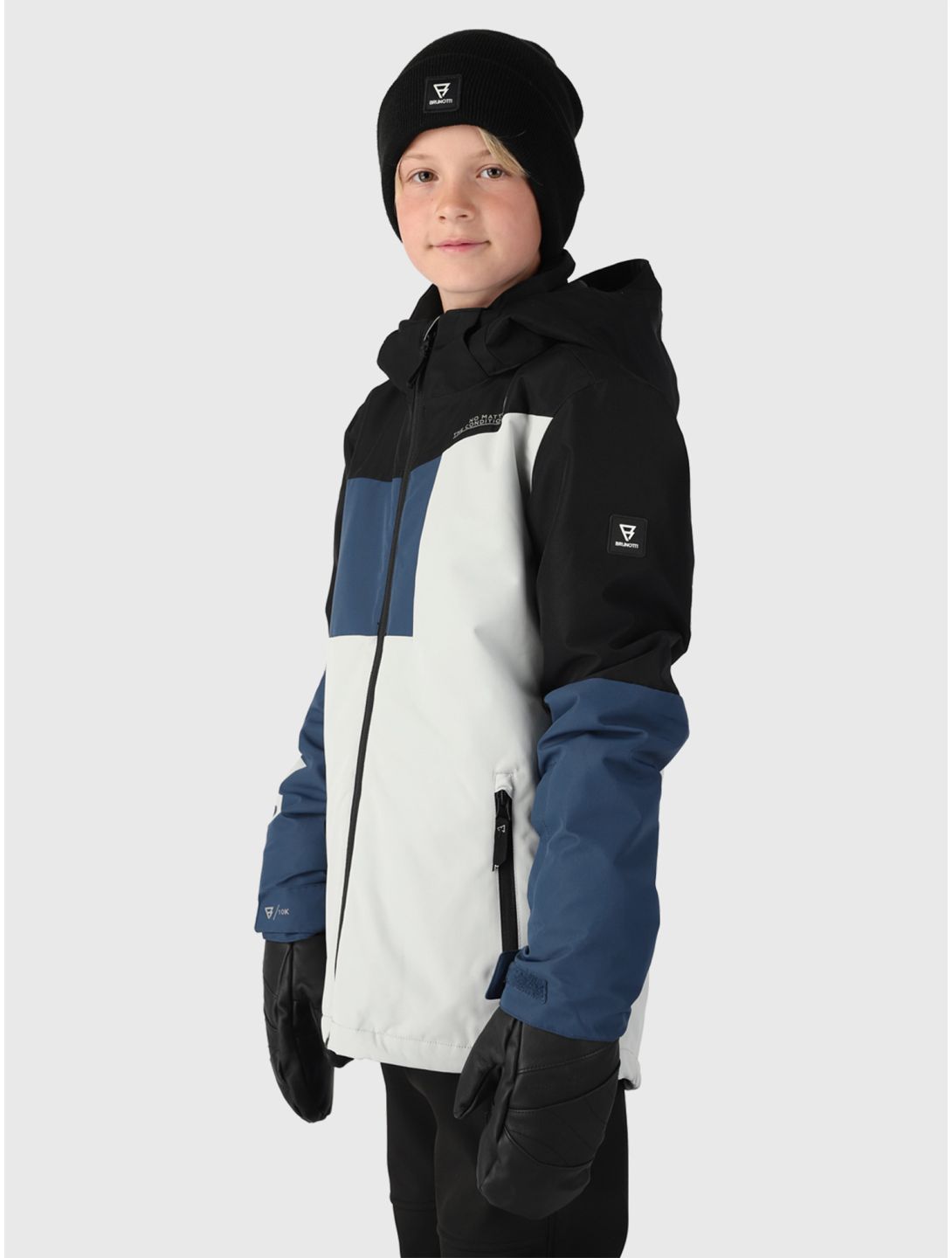 Brunotti, Flynnery chaqueta de esquí niños Stone Grey azul, gris, negro 