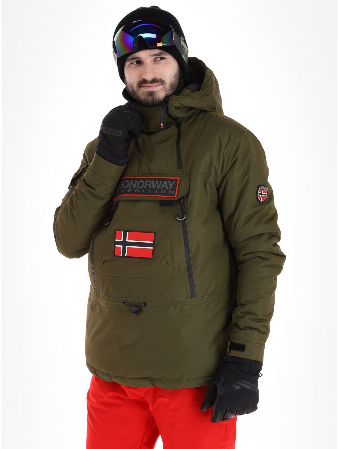 Geographical Norway, Benyamine chaqueta de esquí hombres Kaki verde 