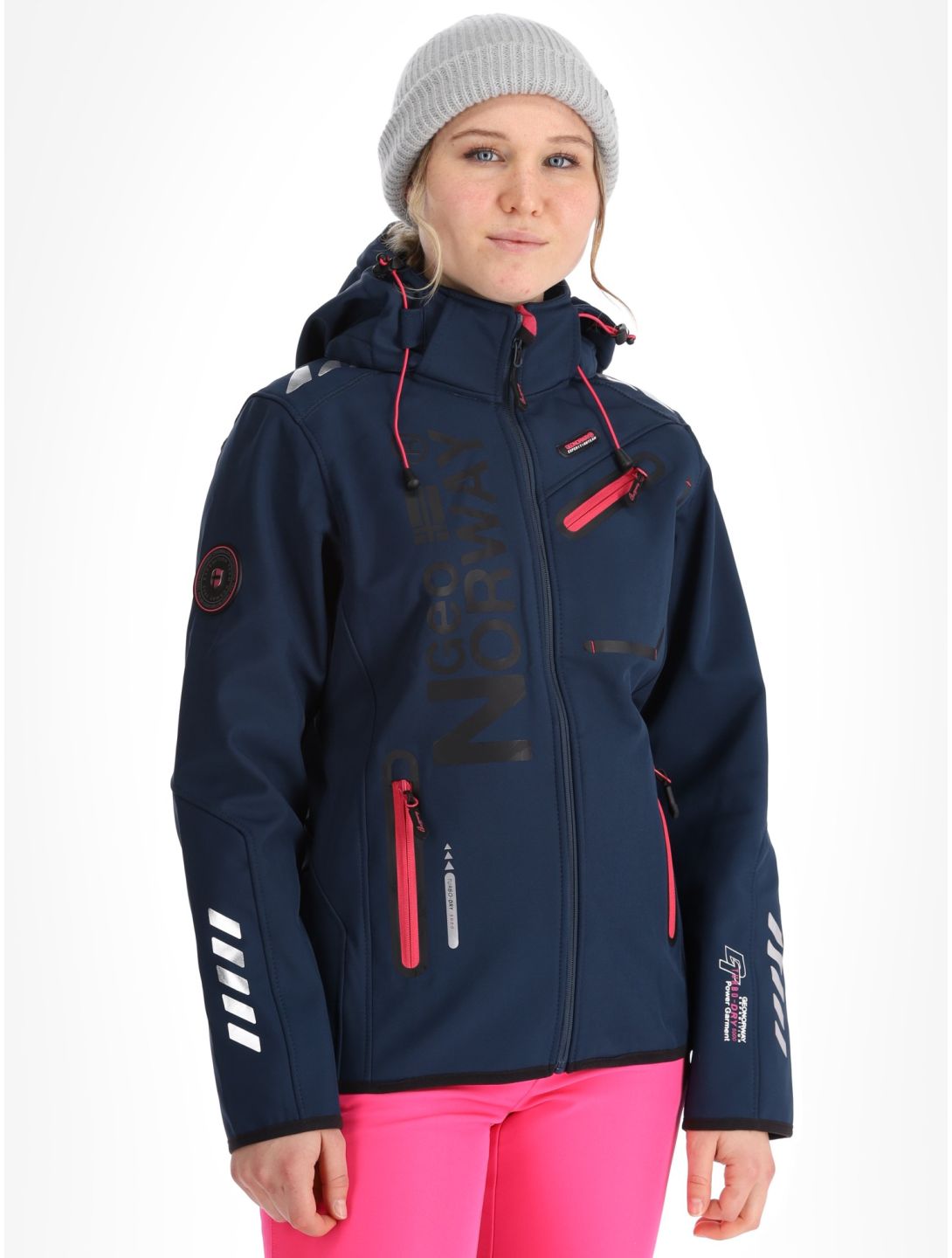 Geographical Norway, Reine chaqueta de esquí softshell mujeres Navy / Pink azul, rosa 