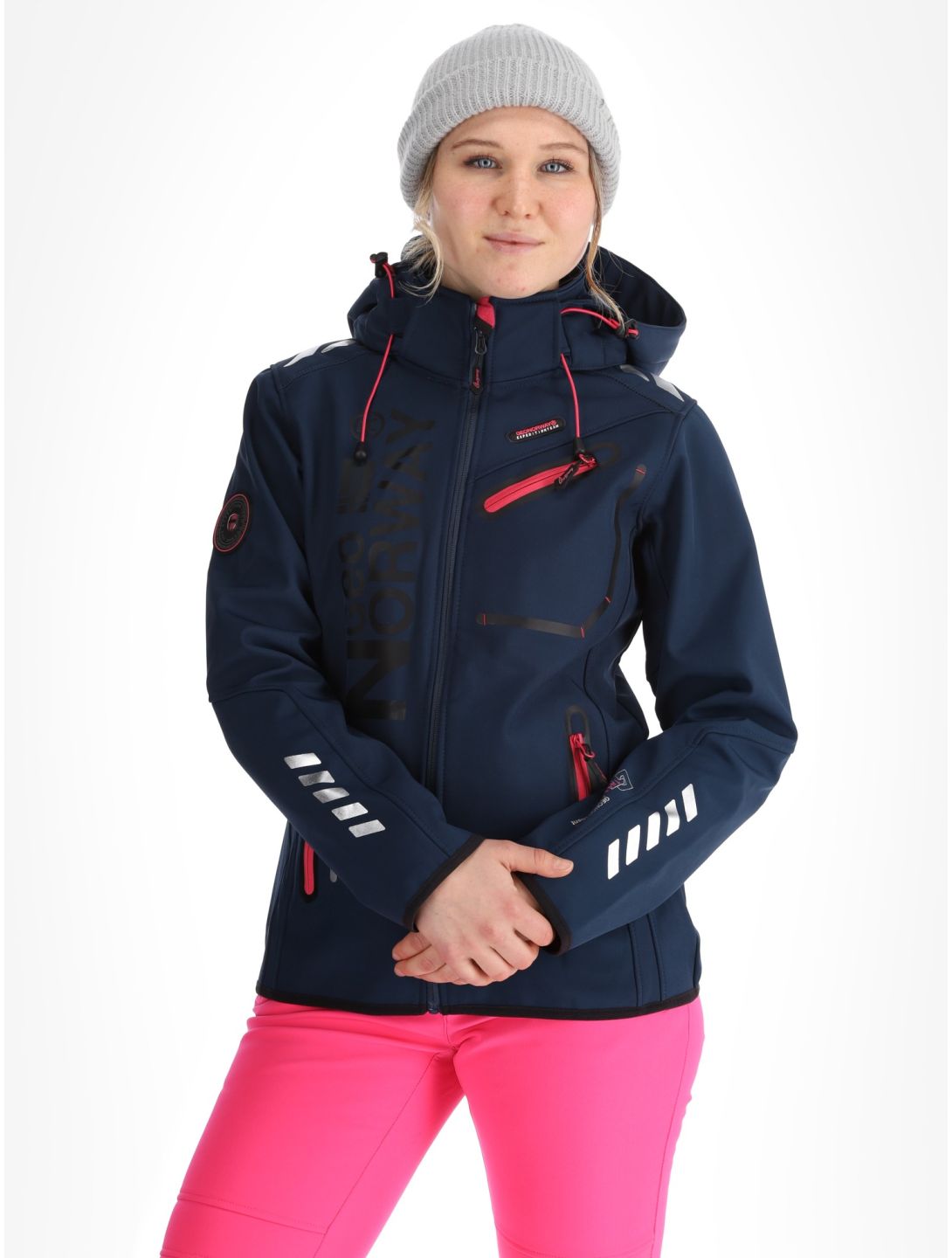 Geographical Norway, Reine chaqueta de esquí softshell mujeres Navy / Pink azul, rosa 