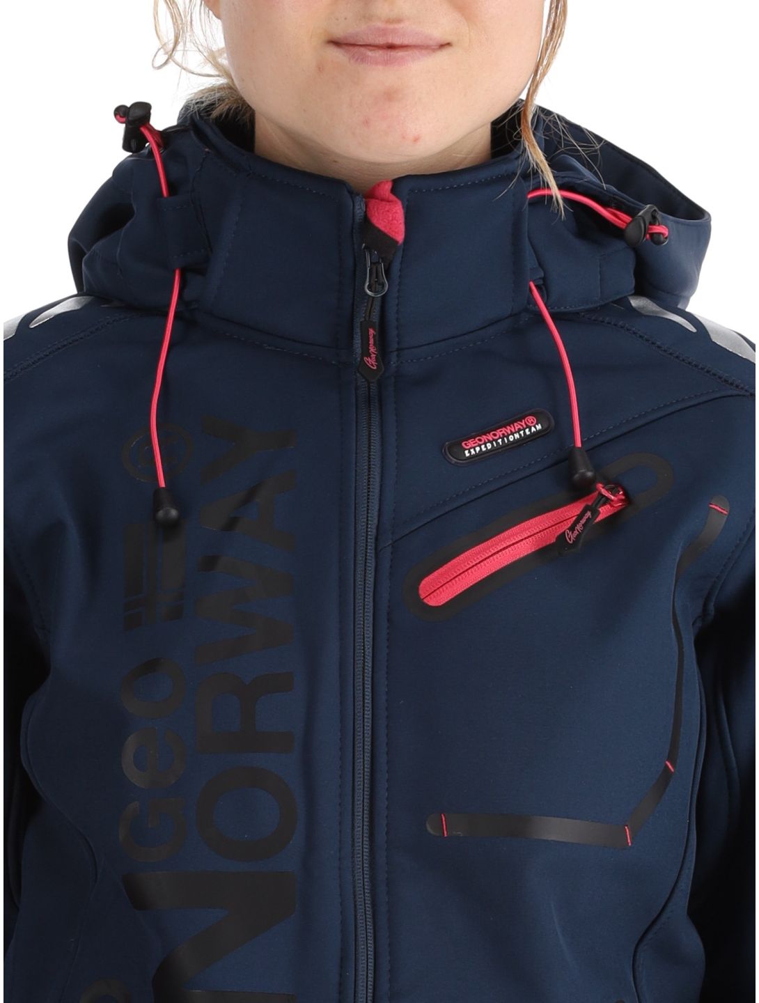 Geographical Norway, Reine chaqueta de esquí softshell mujeres Navy / Pink azul, rosa 