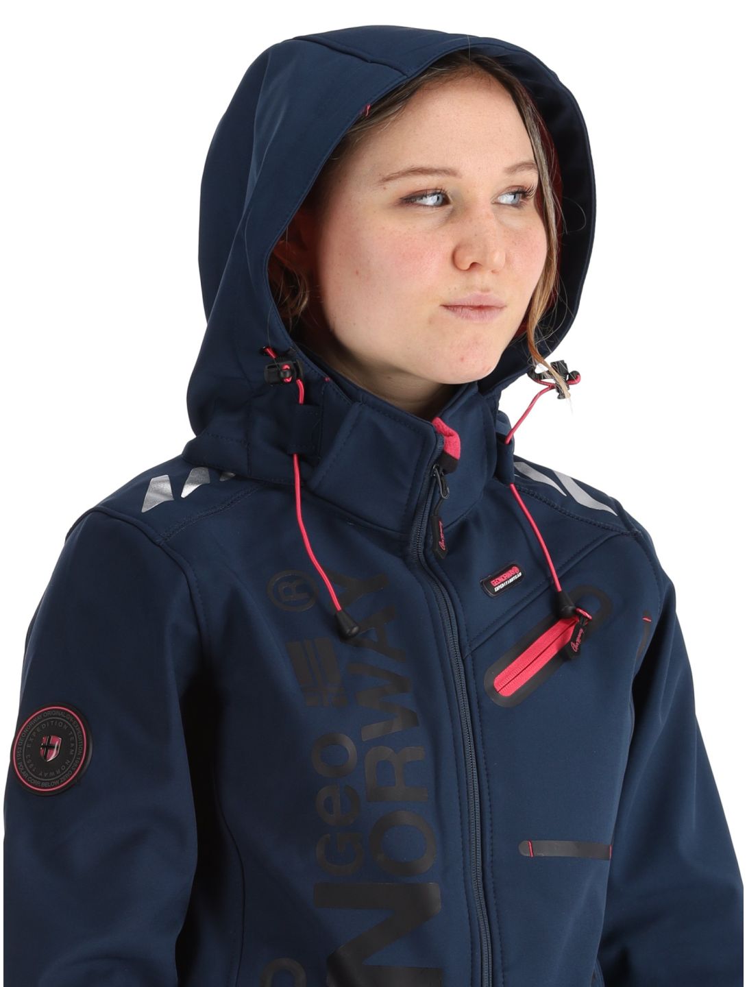 Geographical Norway, Reine chaqueta de esquí softshell mujeres Navy / Pink azul, rosa 