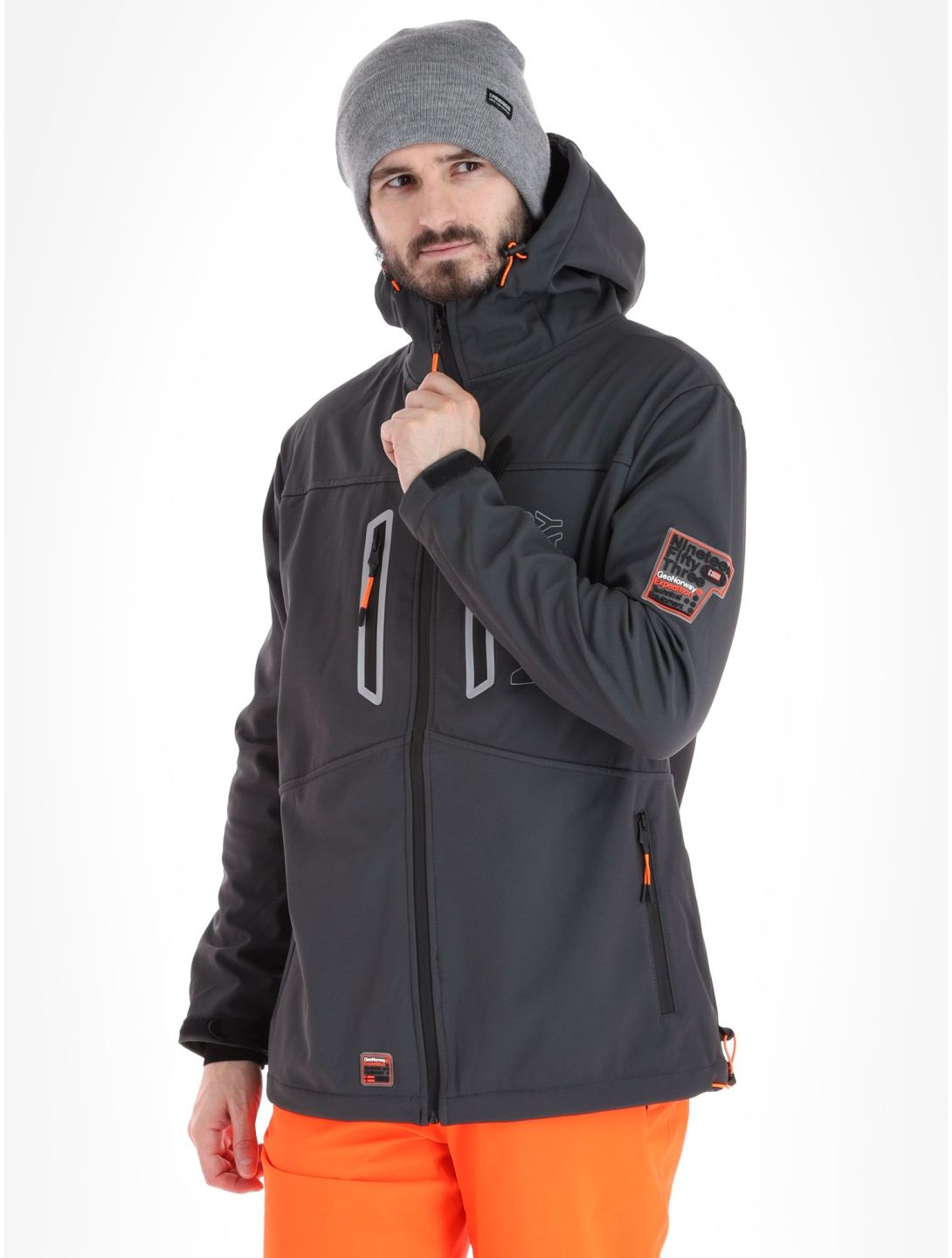 Geographical Norway, Trevar chaqueta de esquí softshell hombres Dark Grey gris 